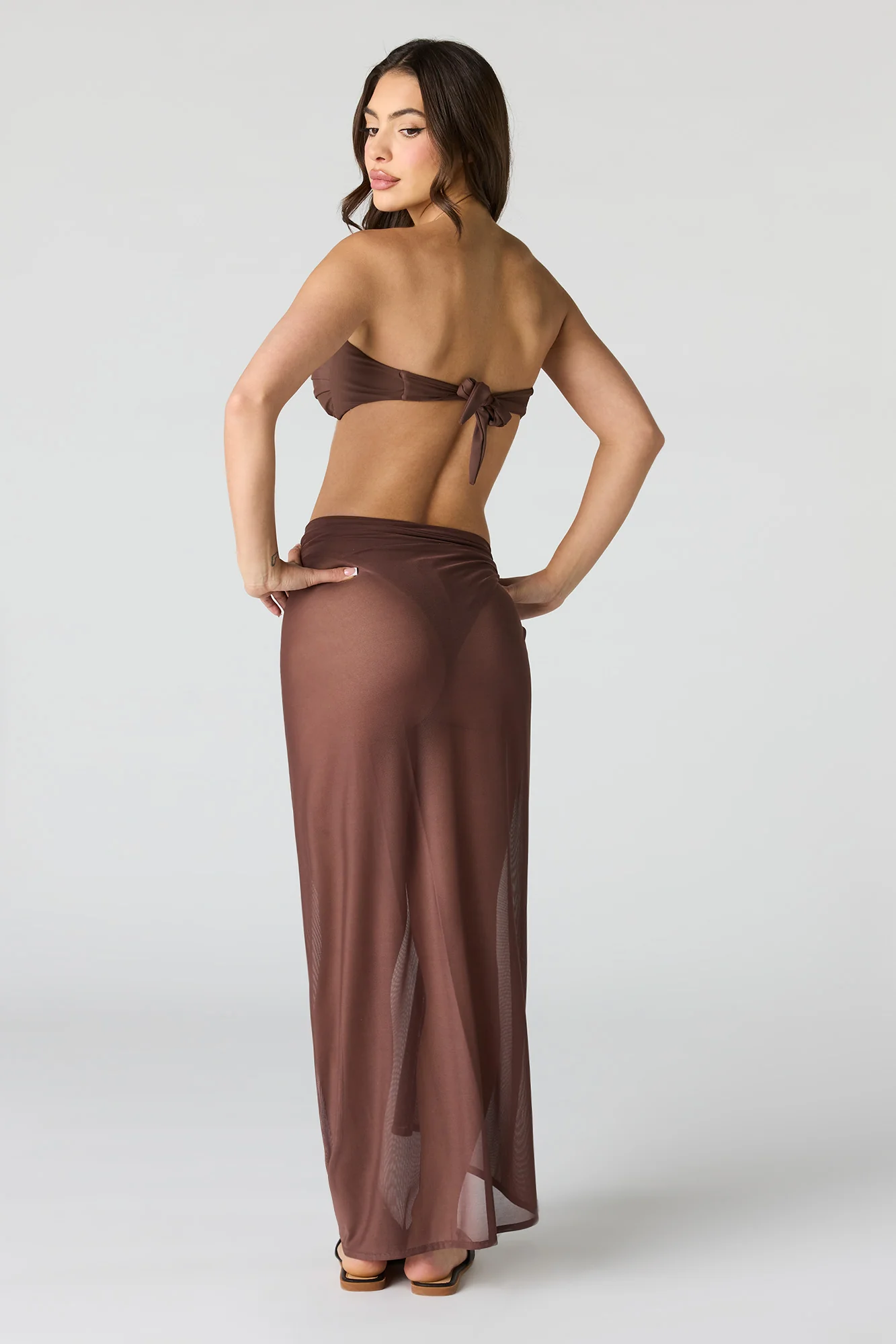 Mesh Maxi Swim Cover Up Sarong