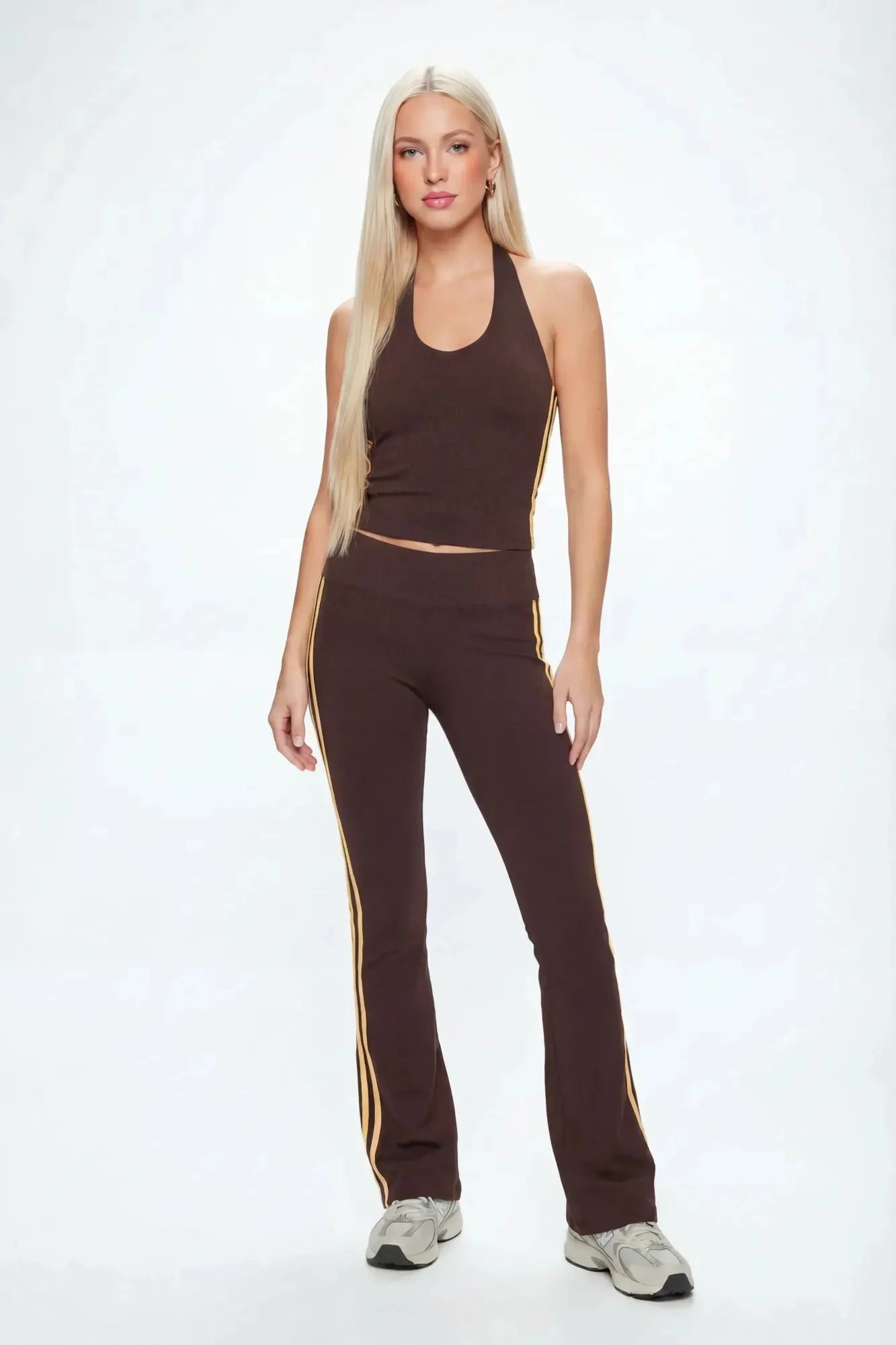 Active Halter Top & Flare Legging Set