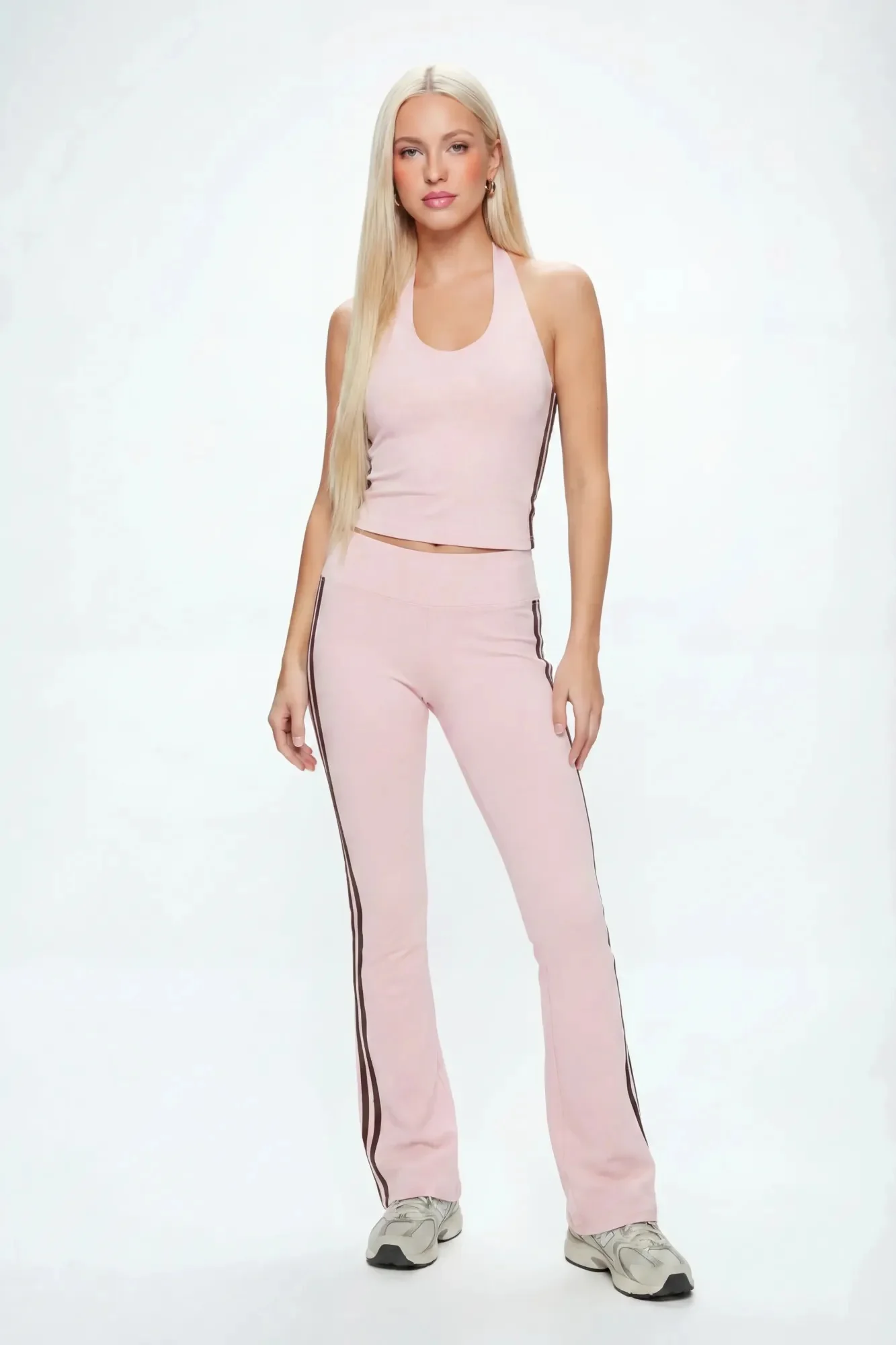 Active Halter Top & Flare Legging Set