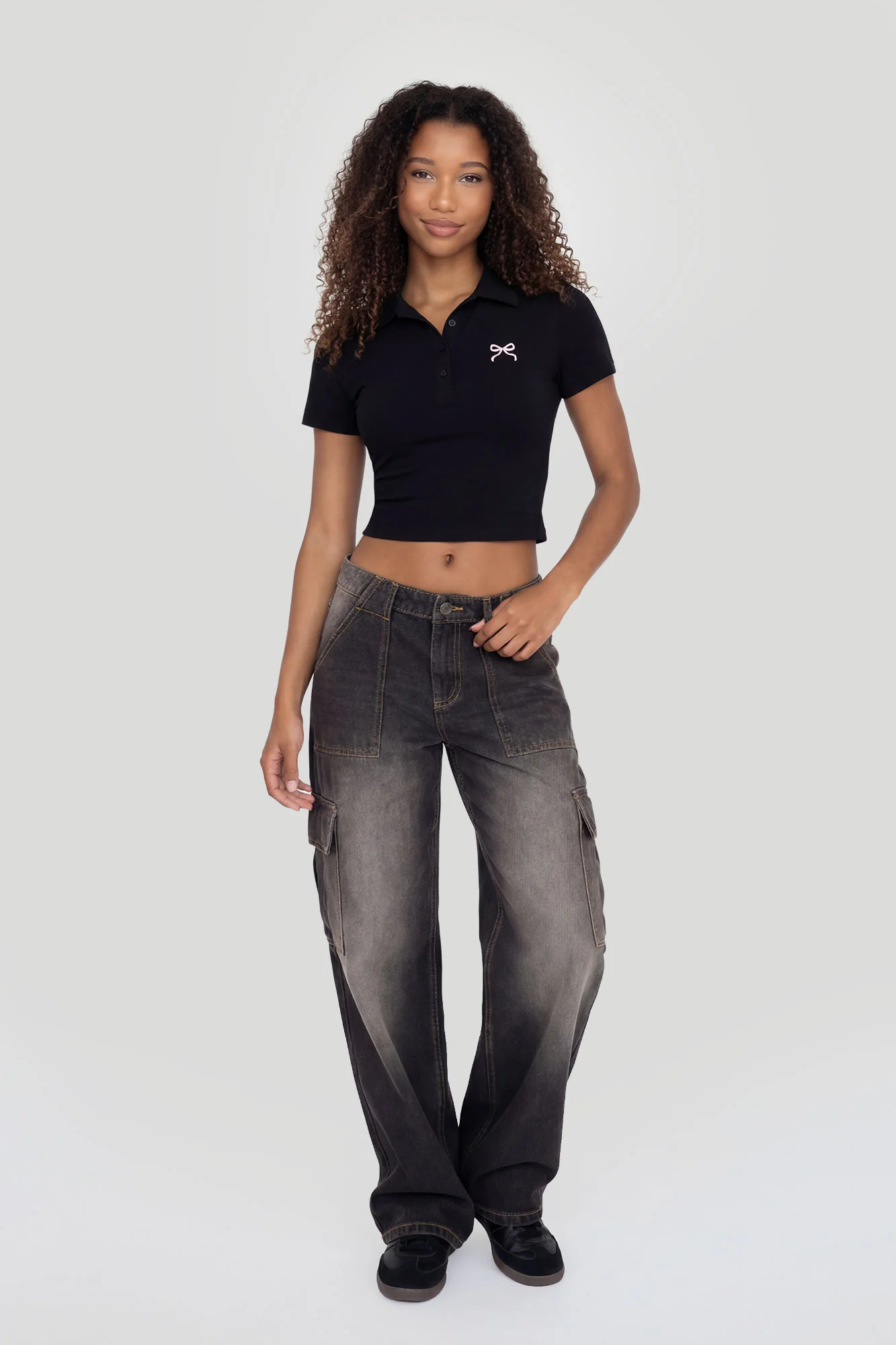 Cropped Polo Shirt