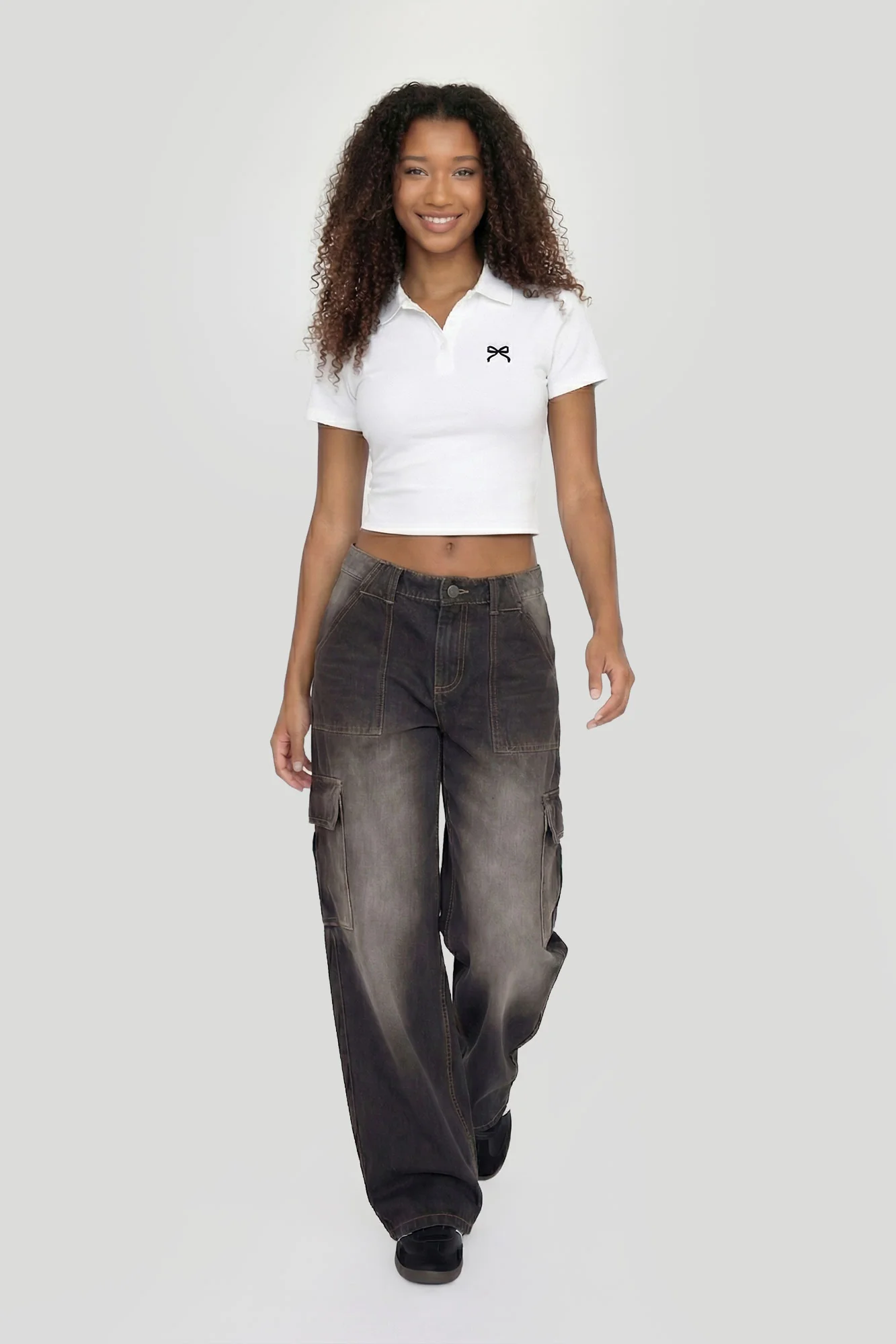 Cropped Polo Shirt