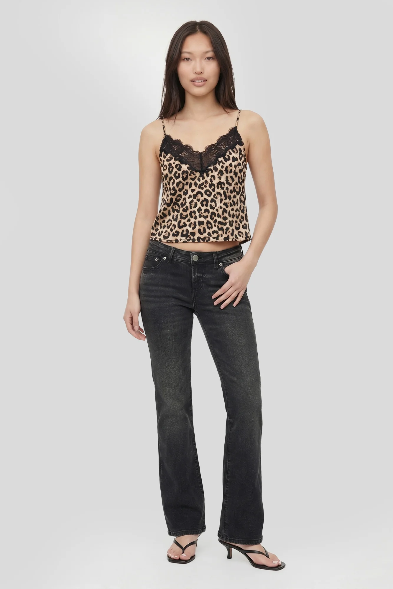 Satin Lace Trim Cami