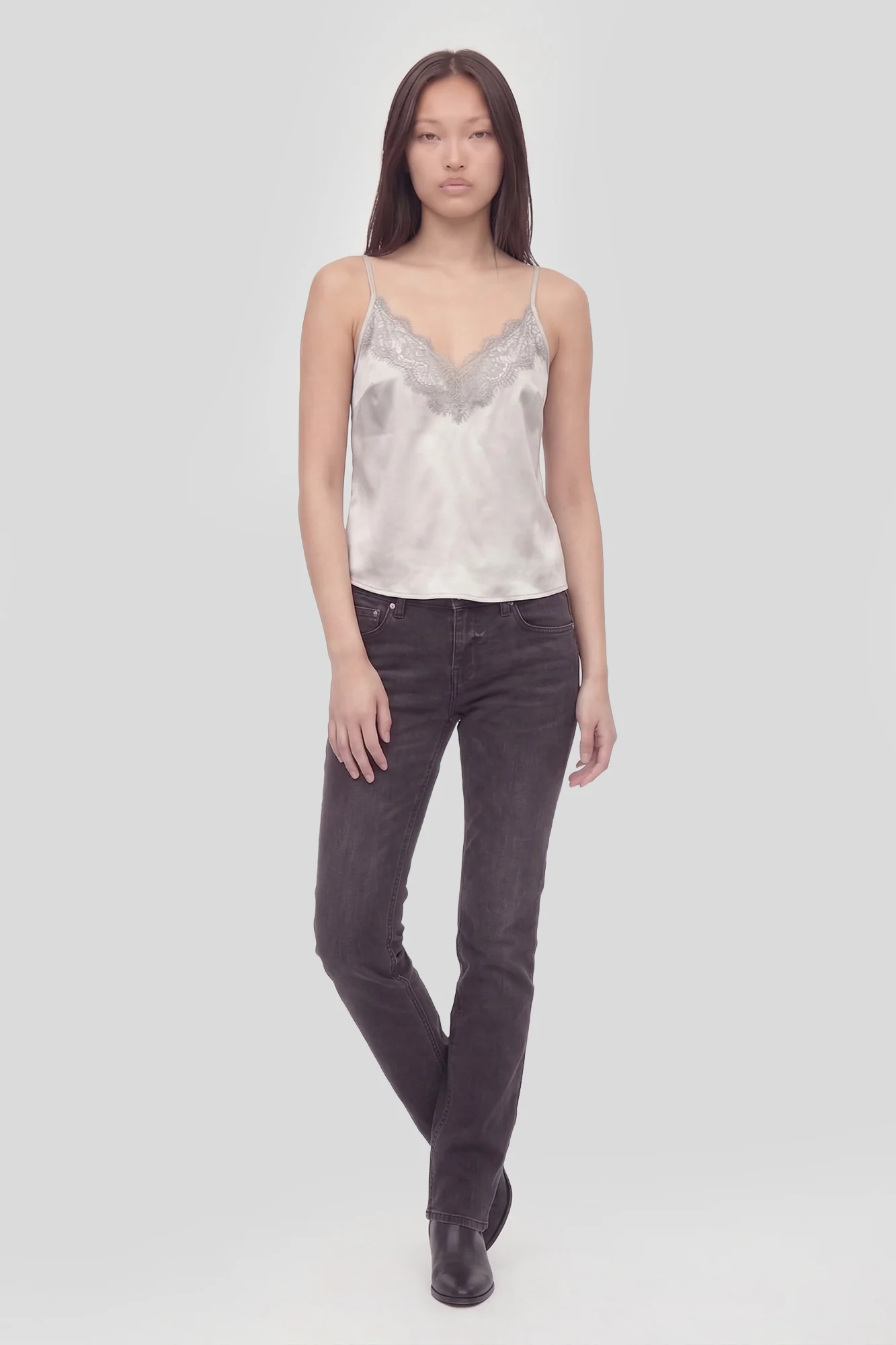 Satin Lace Trim Cami