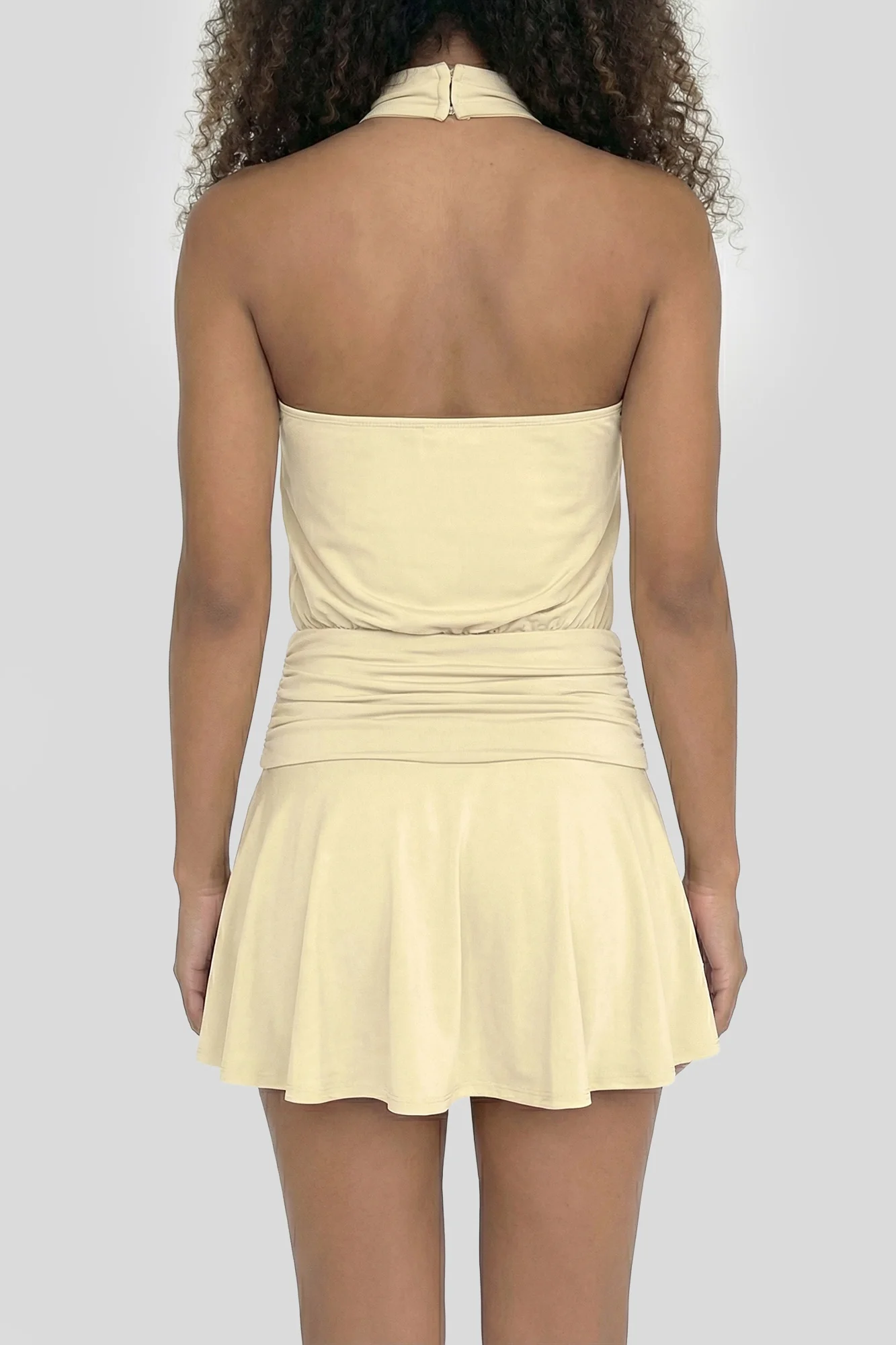 2047-cinched-waist-halter-mini-dress-2.webp Cinched Waist Halter Mini Dress