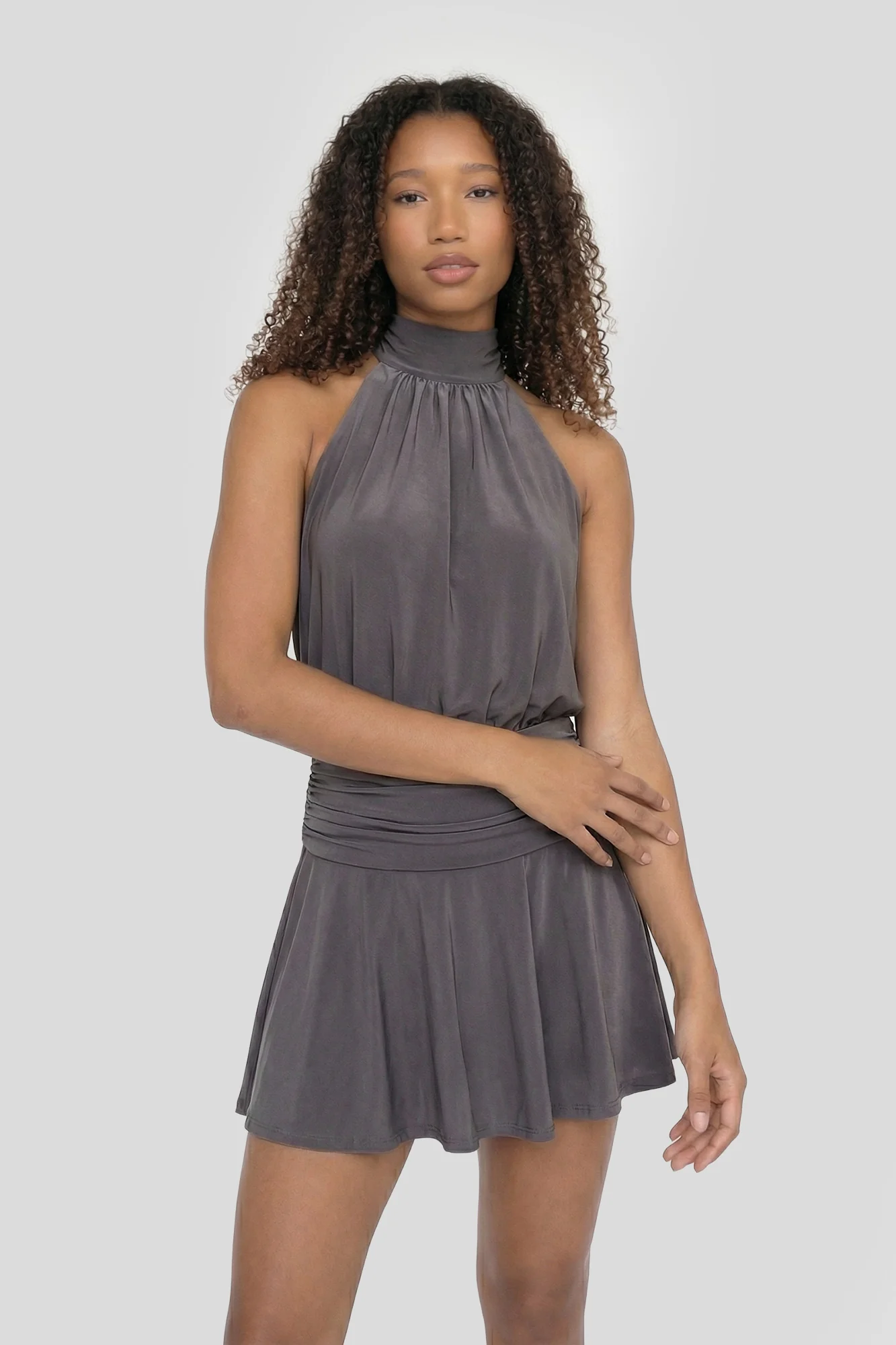2047-cinched-waist-halter-mini-dress-3.webp Cinched Waist Halter Mini Dress