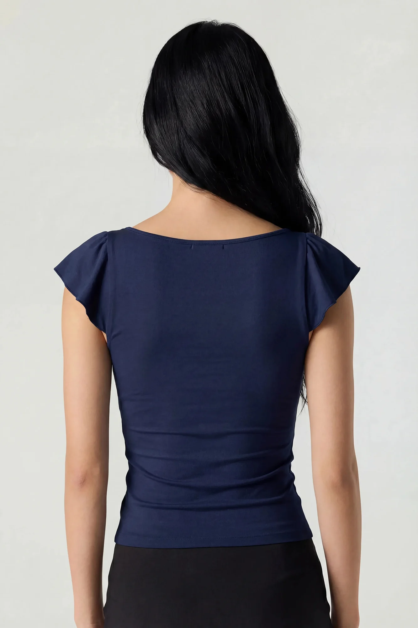 2260-v-neck-ruffle-tie-front-top-14.webp V-Neck Ruffle Tie Front Top