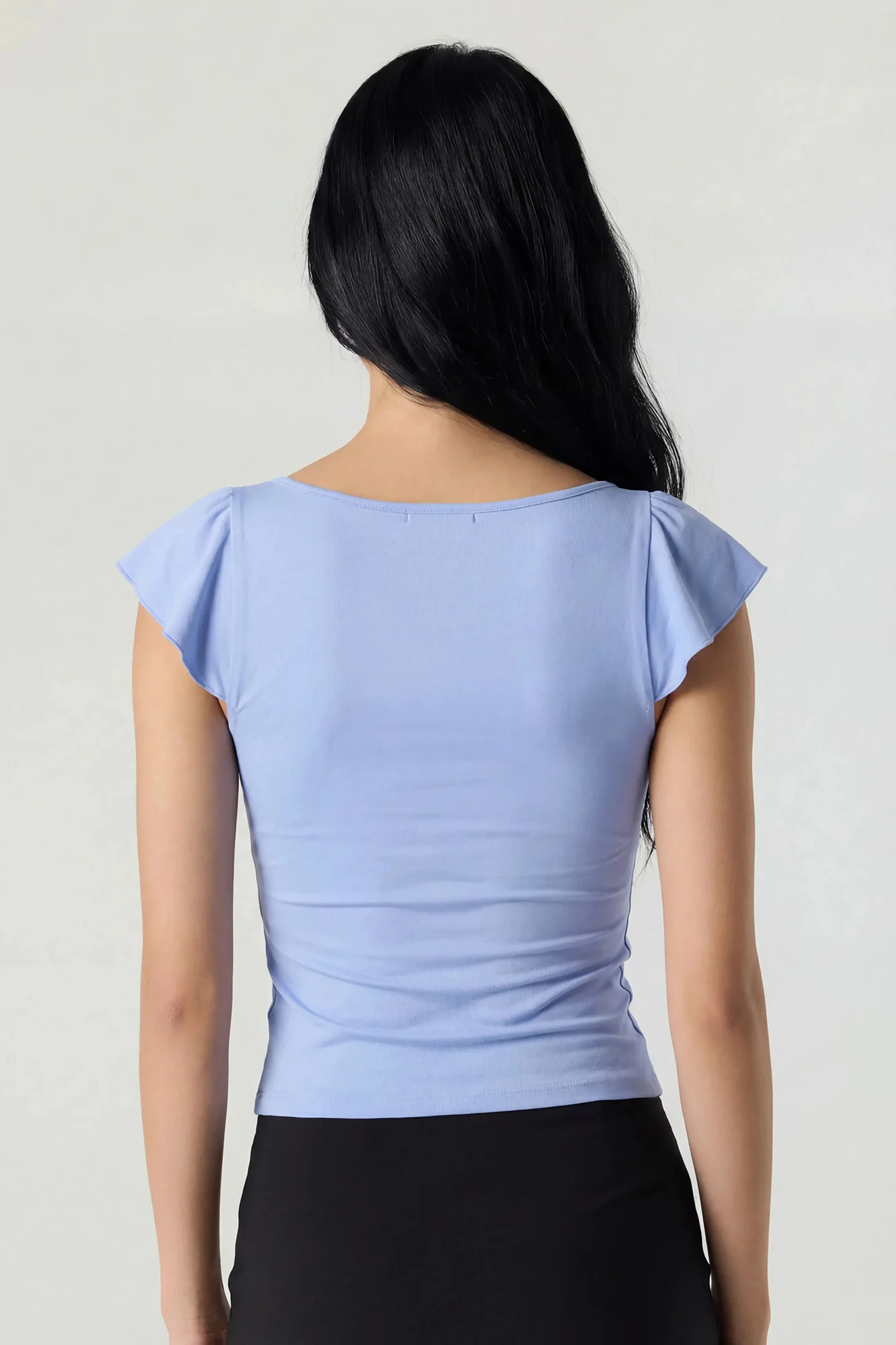 2260-v-neck-ruffle-tie-front-top-17.webp V-Neck Ruffle Tie Front Top