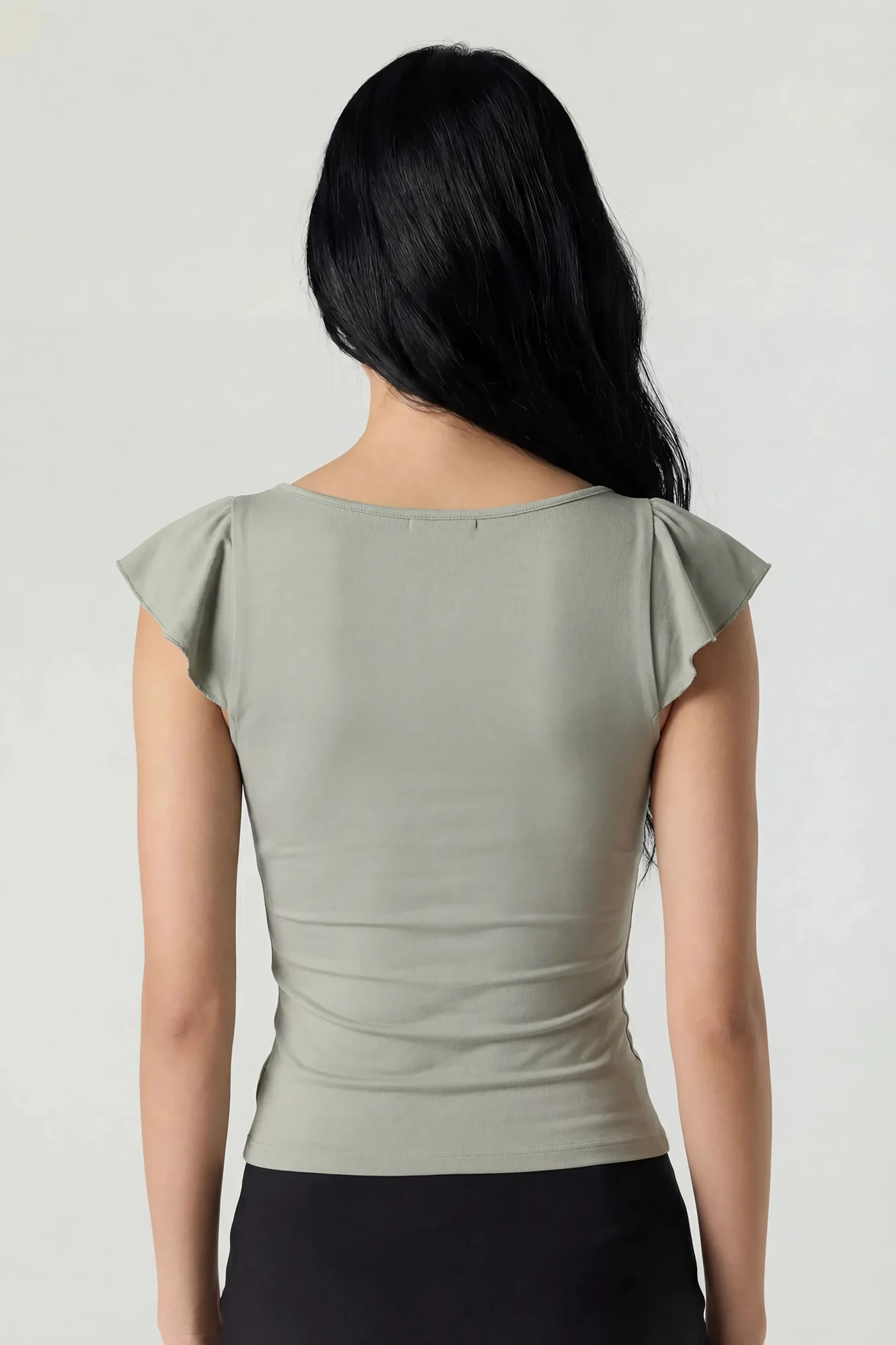 2260-v-neck-ruffle-tie-front-top-23.webp V-Neck Ruffle Tie Front Top