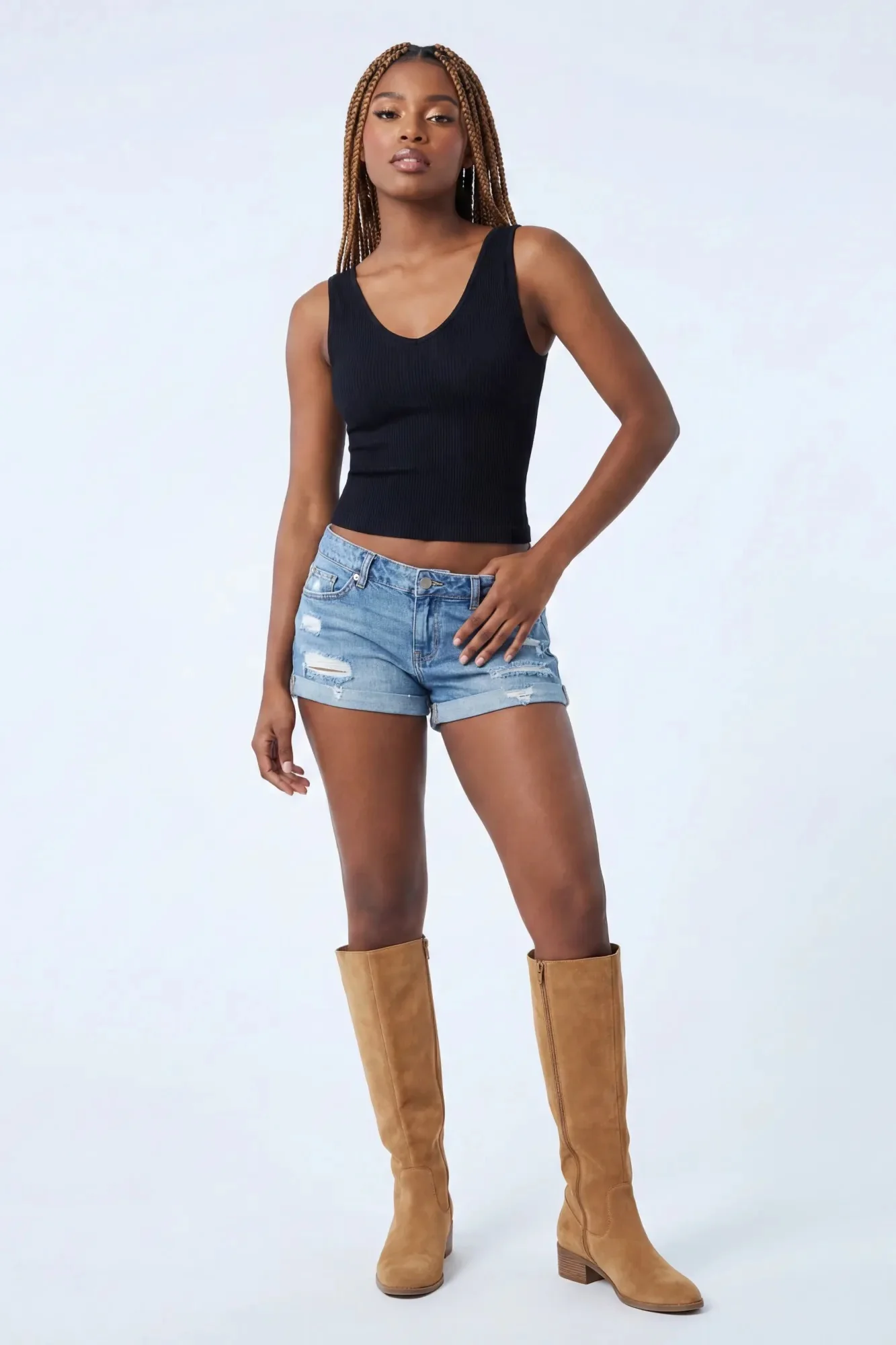 2535-seamless-ribbed-v-neck-tank-4.webp Seamless Ribbed V-Neck Tank