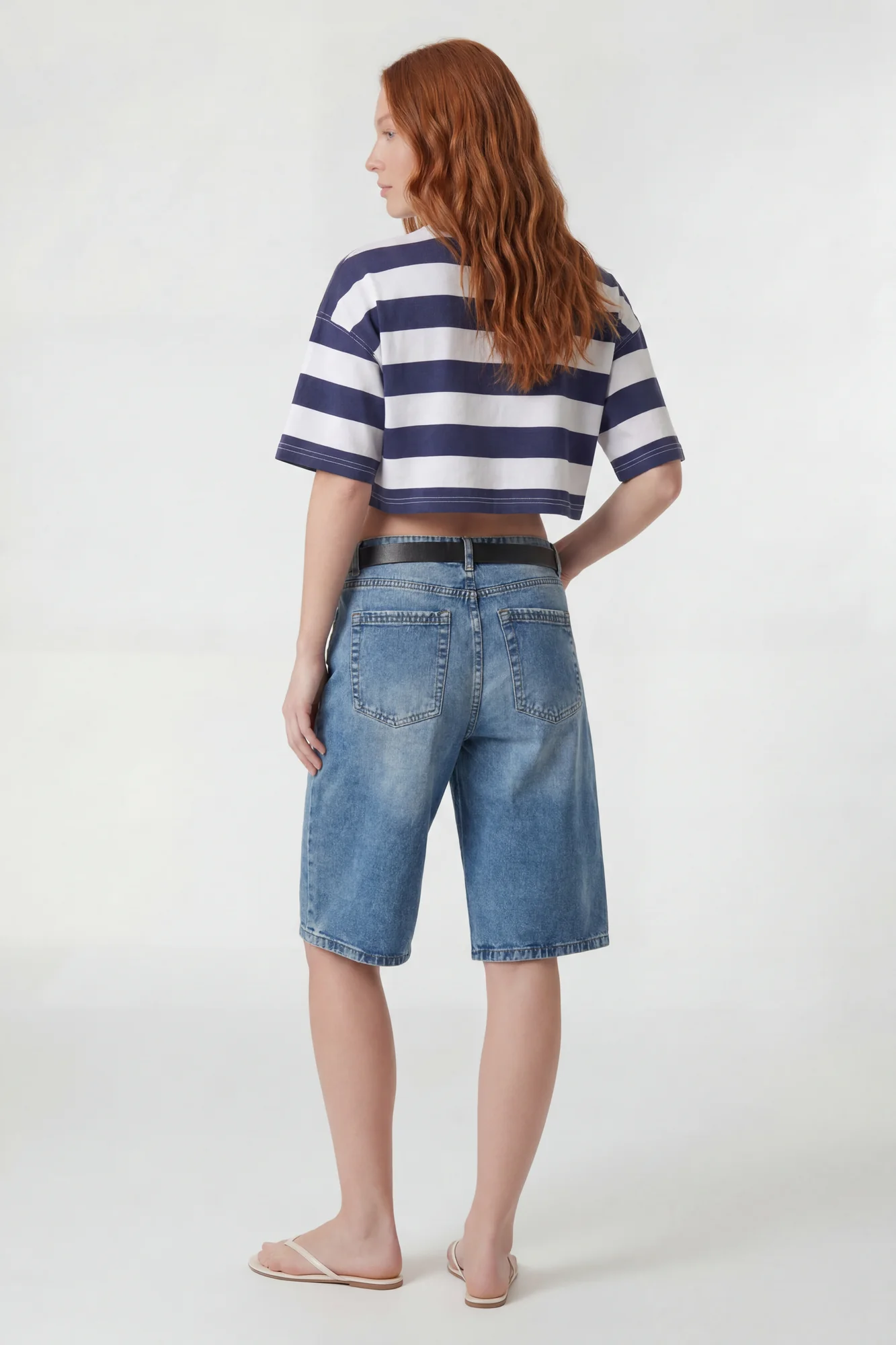Low Rise Belted Jort 13"