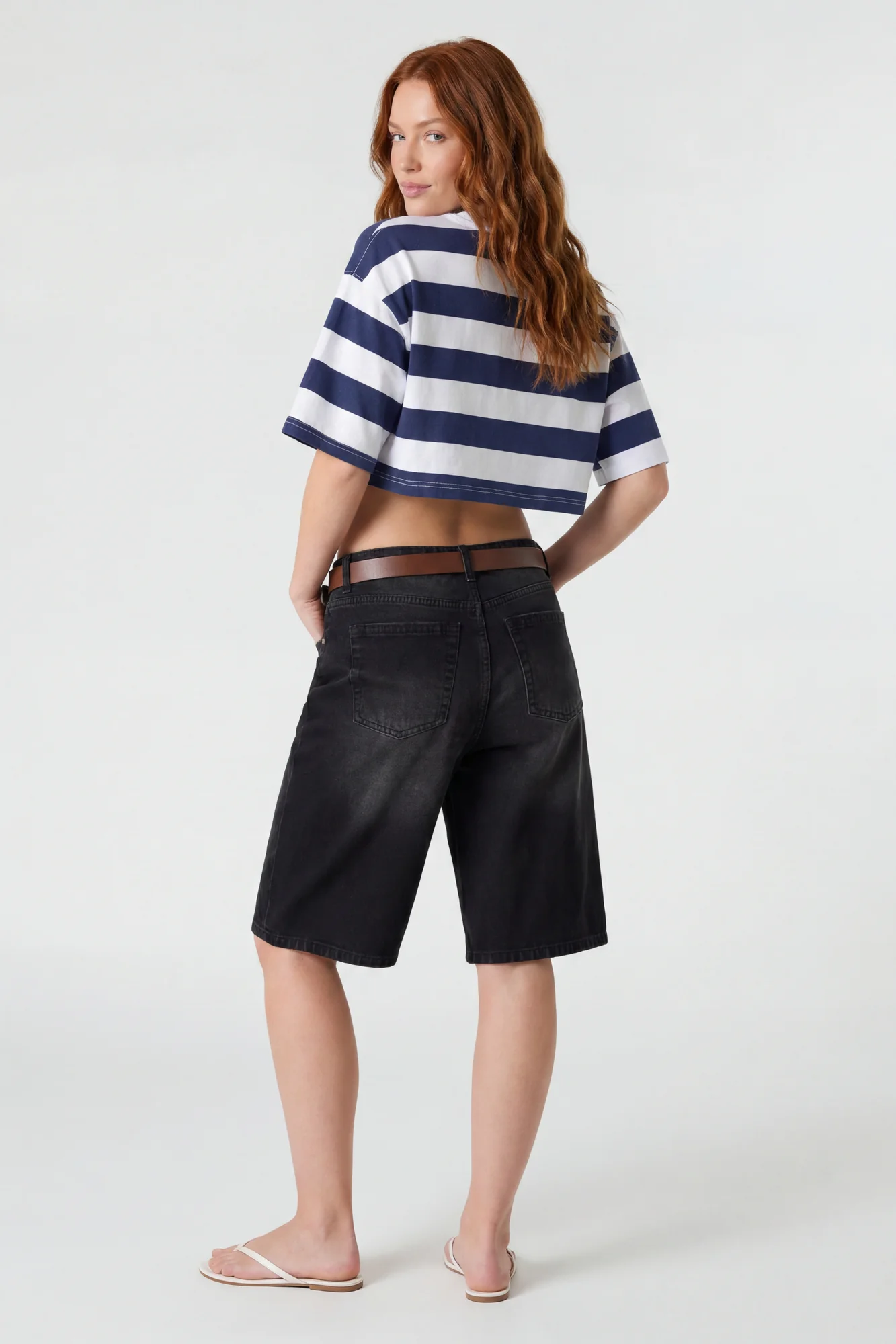 Low Rise Belted Jort 13"
