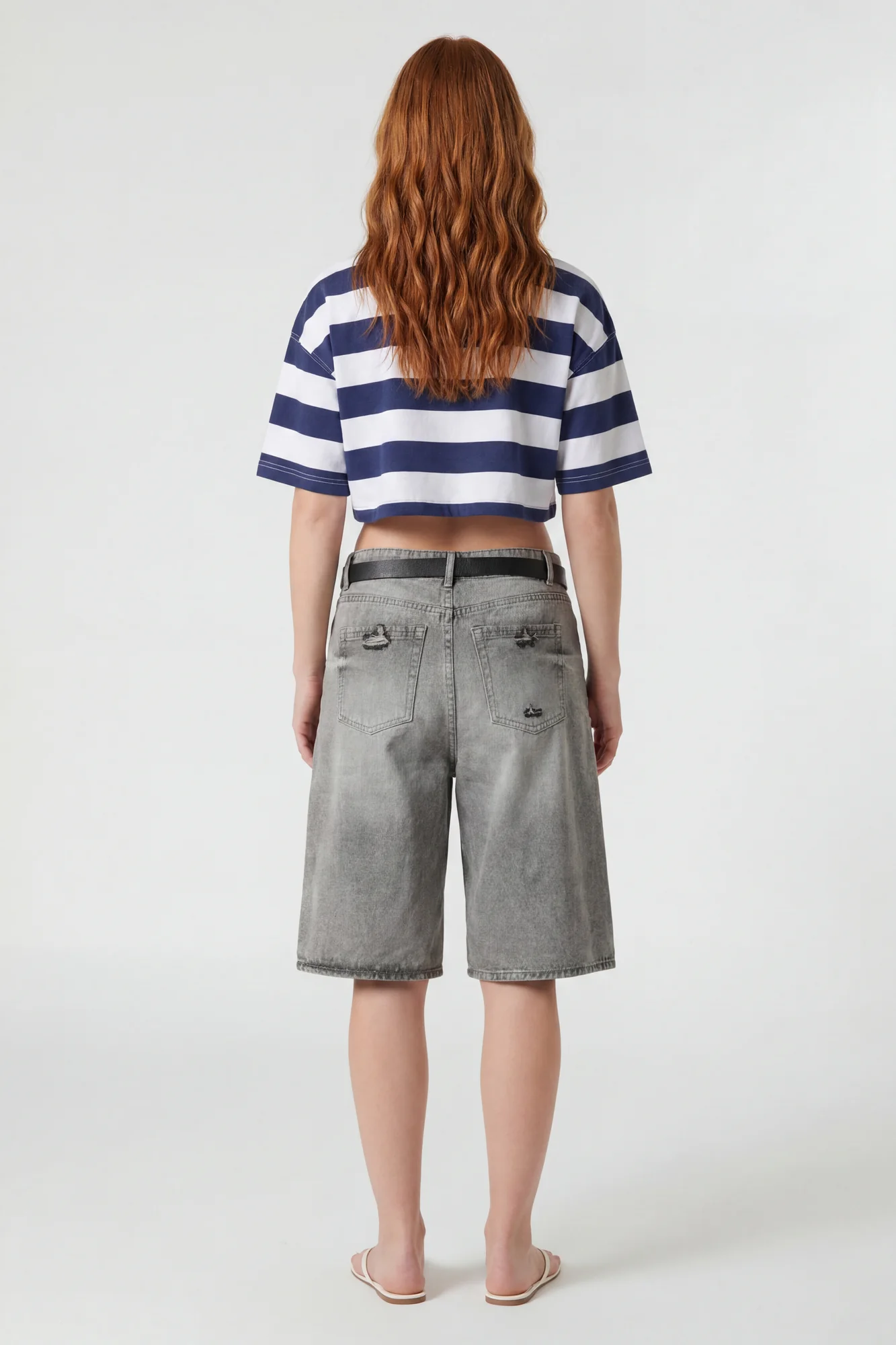 Low Rise Belted Jort 13"