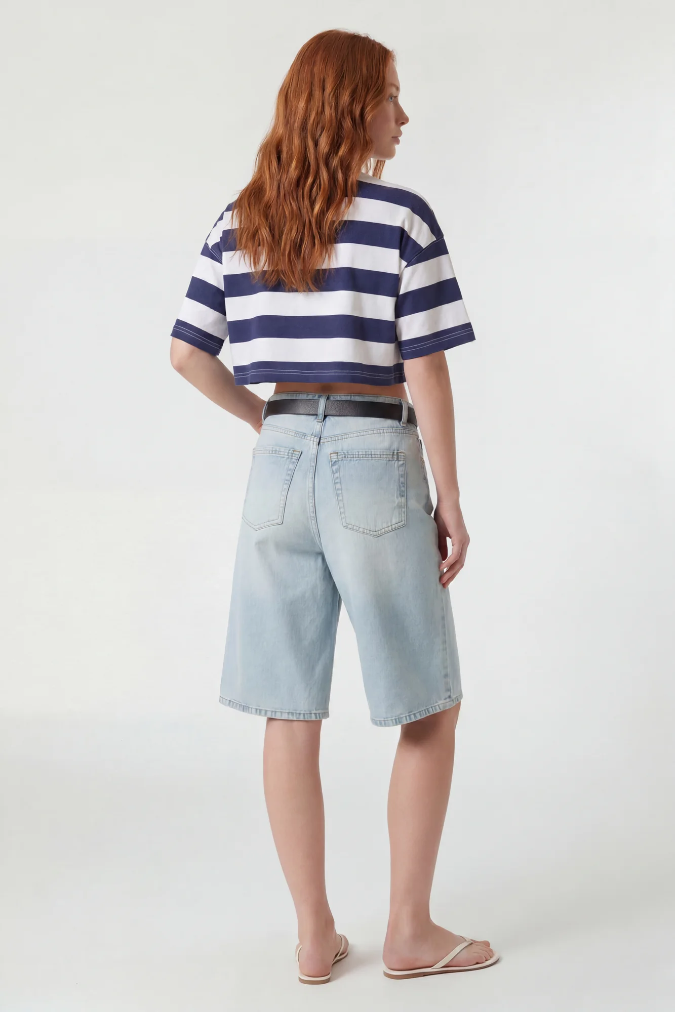 Low Rise Belted Jort 13"