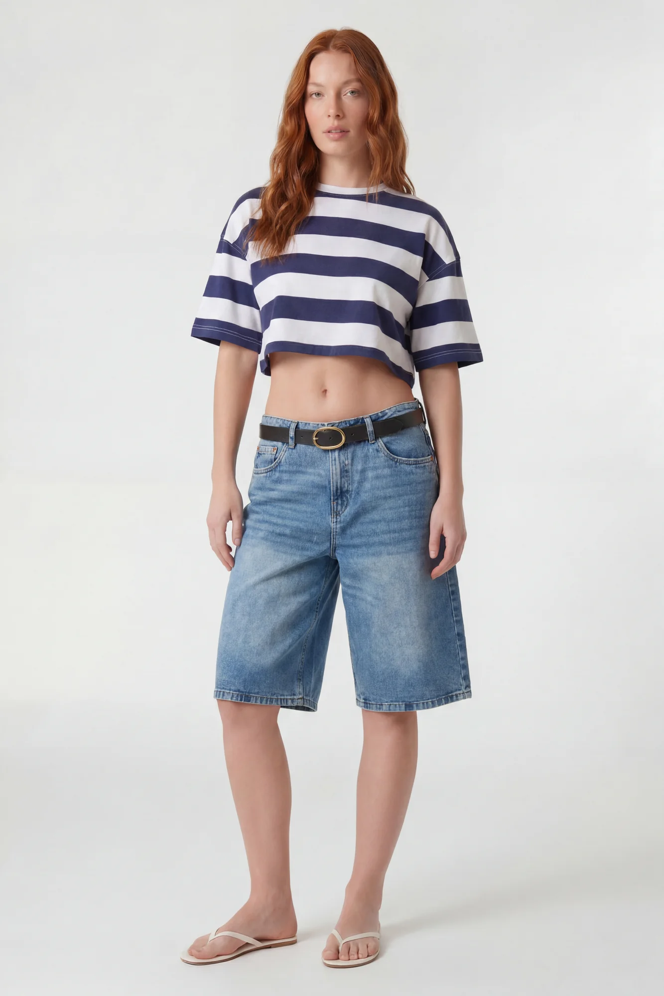 Low Rise Belted Jort 13"