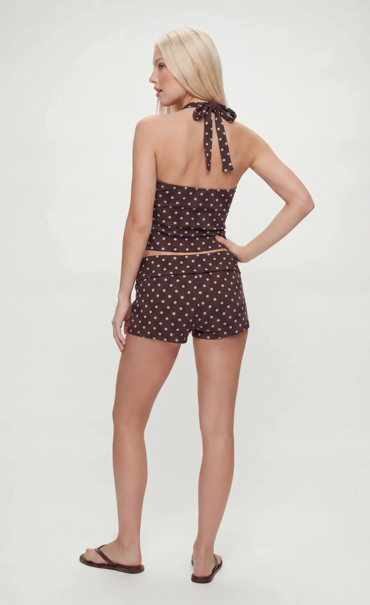 2758-ribbed-halter-tank-foldover-waist-short-11.webp Ribbed Halter Tank & Foldover Waist Short