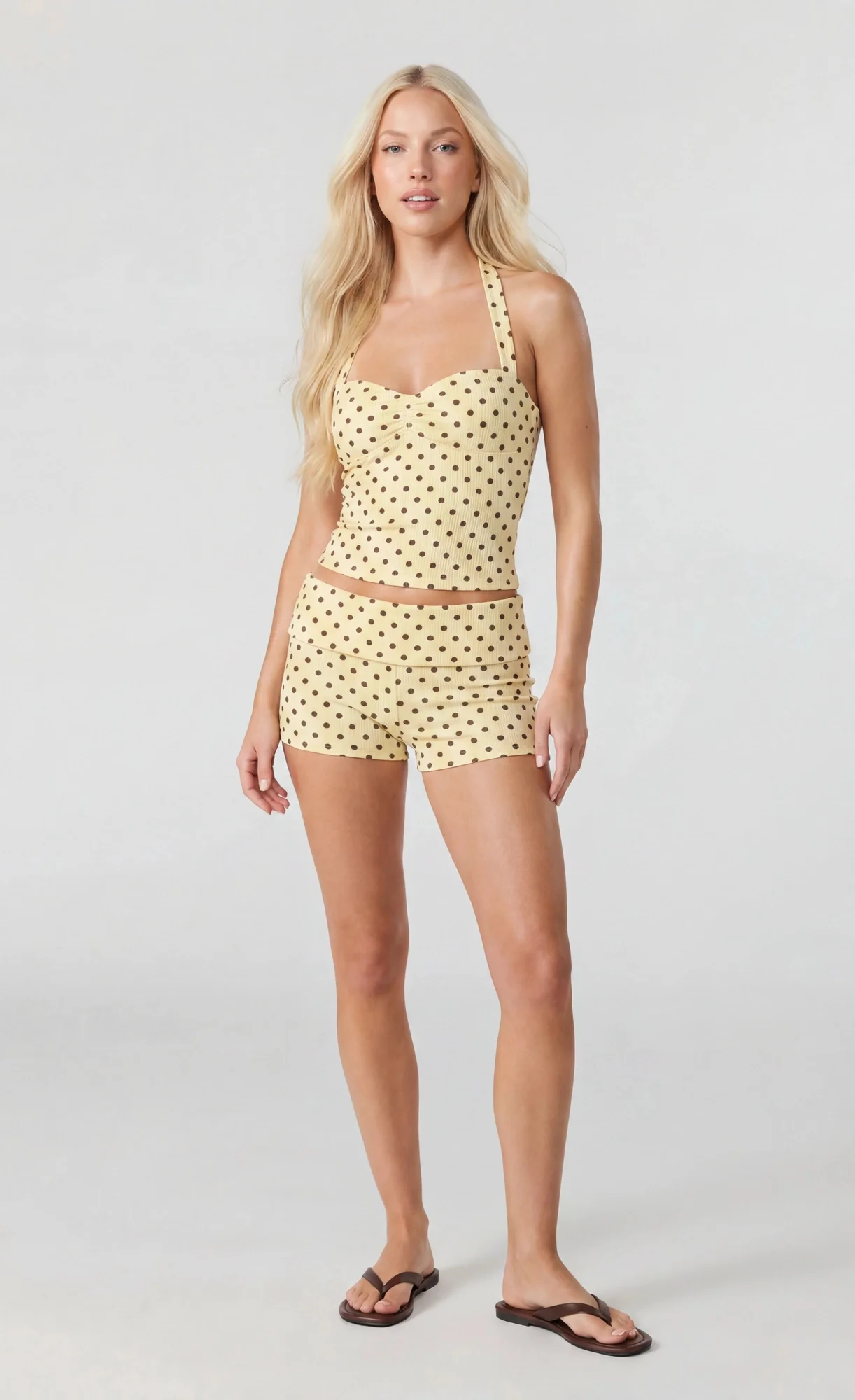 2758-ribbed-halter-tank-foldover-waist-short-15.webp Ribbed Halter Tank & Foldover Waist Short