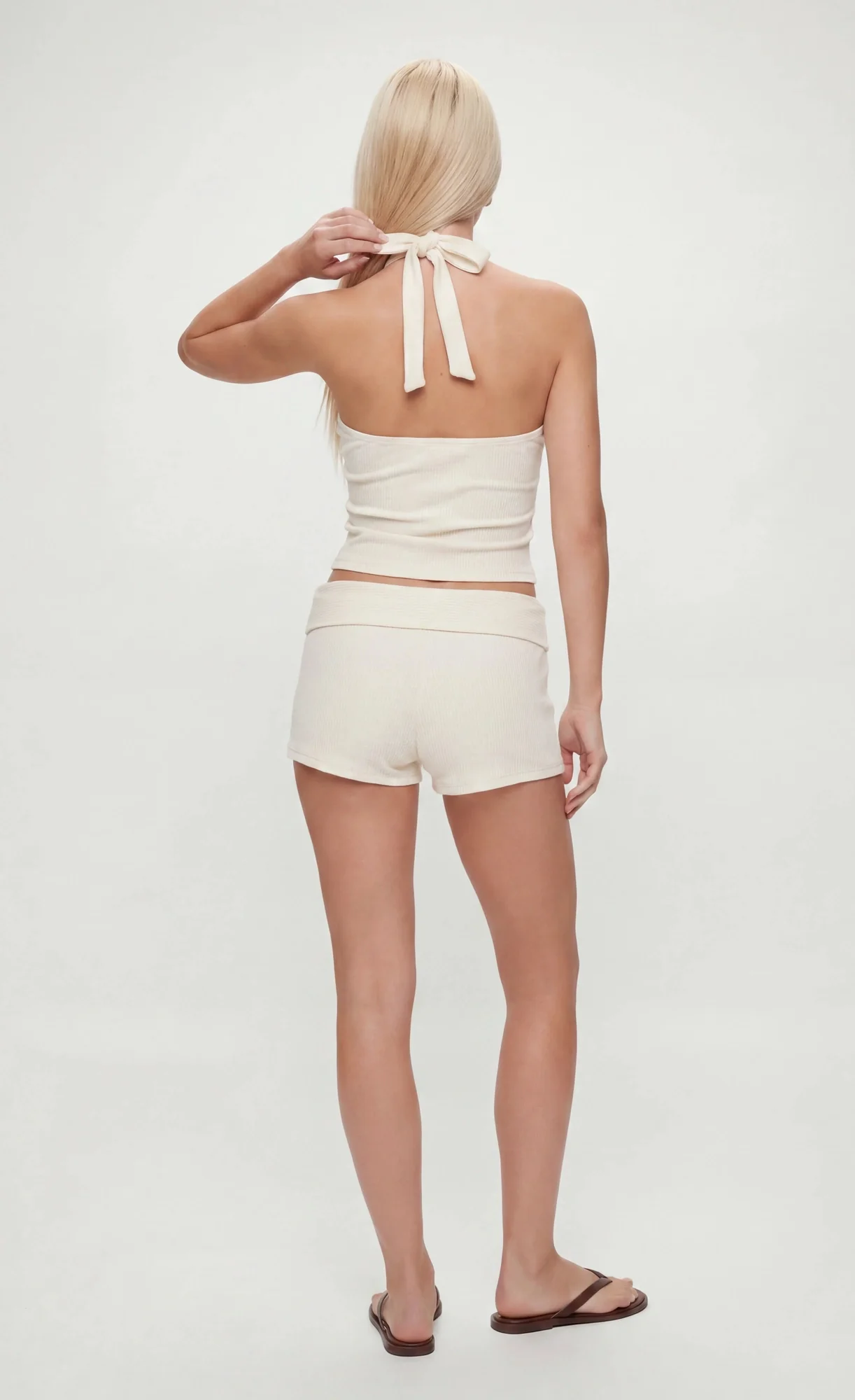 2758-ribbed-halter-tank-foldover-waist-short-8.webp Ribbed Halter Tank & Foldover Waist Short