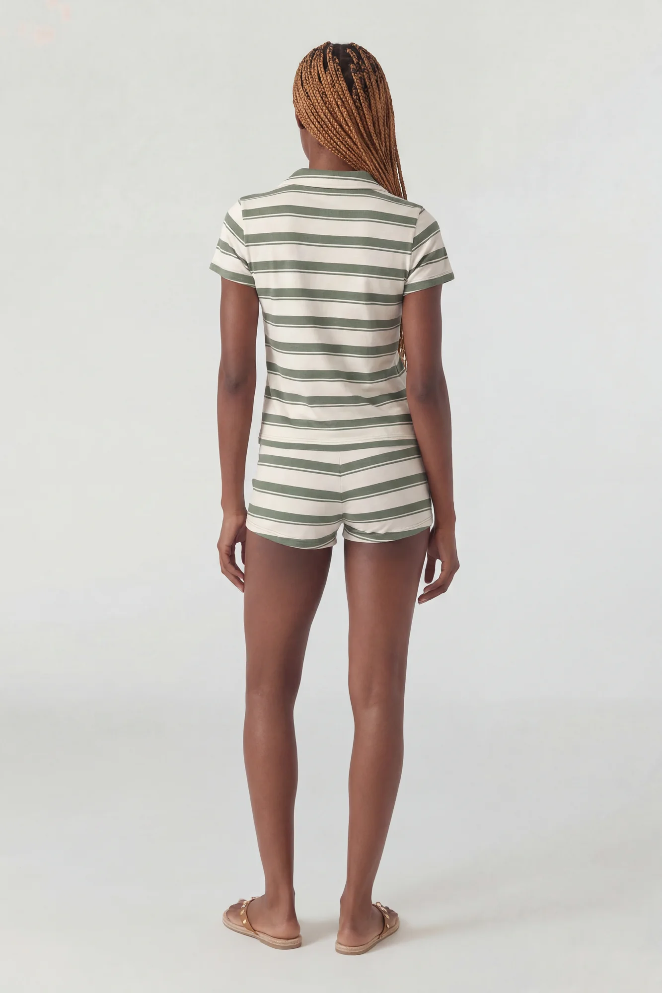 Striped Polo & Short Set