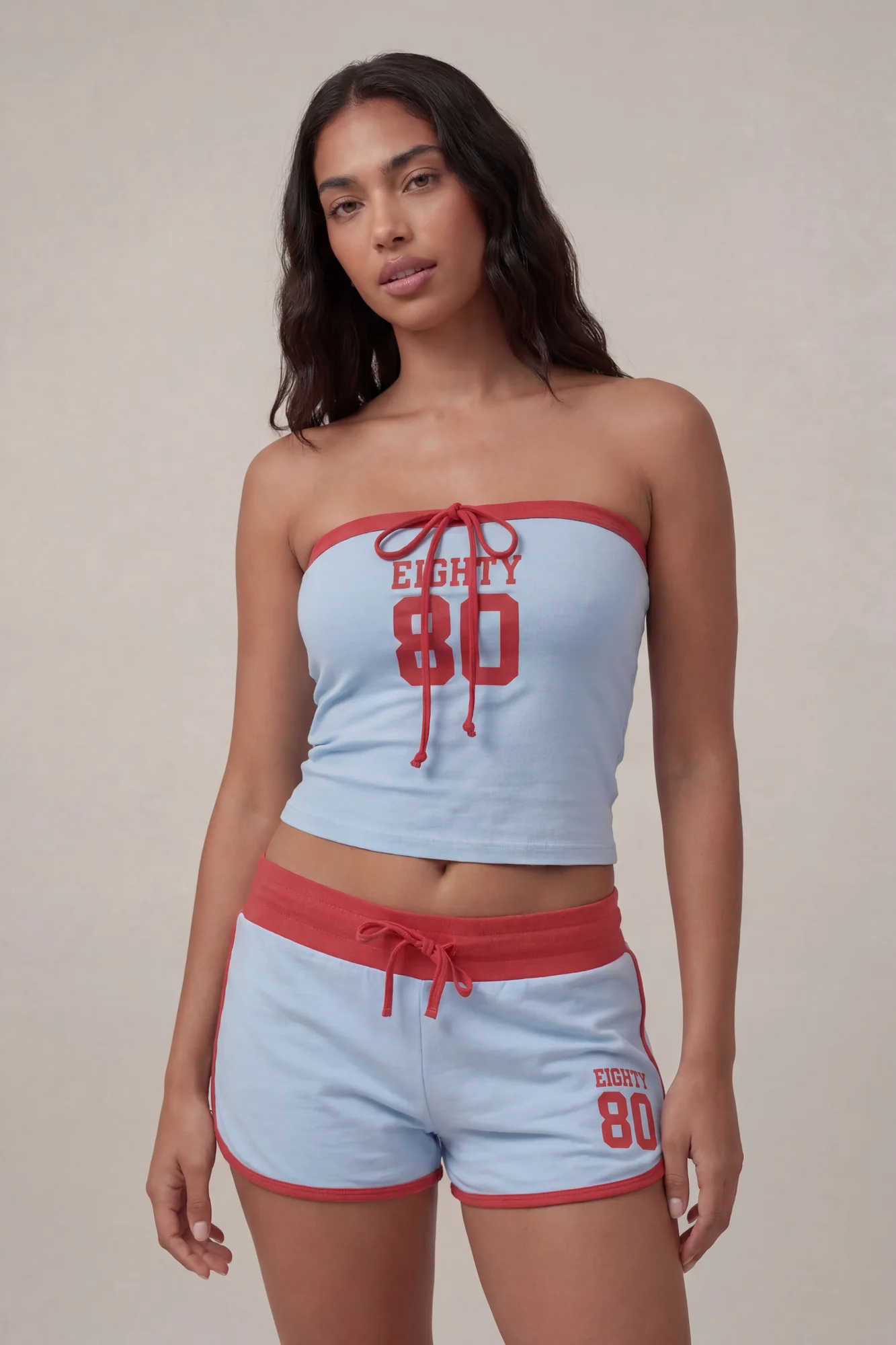 Graphic Drawstring Dolphin Short