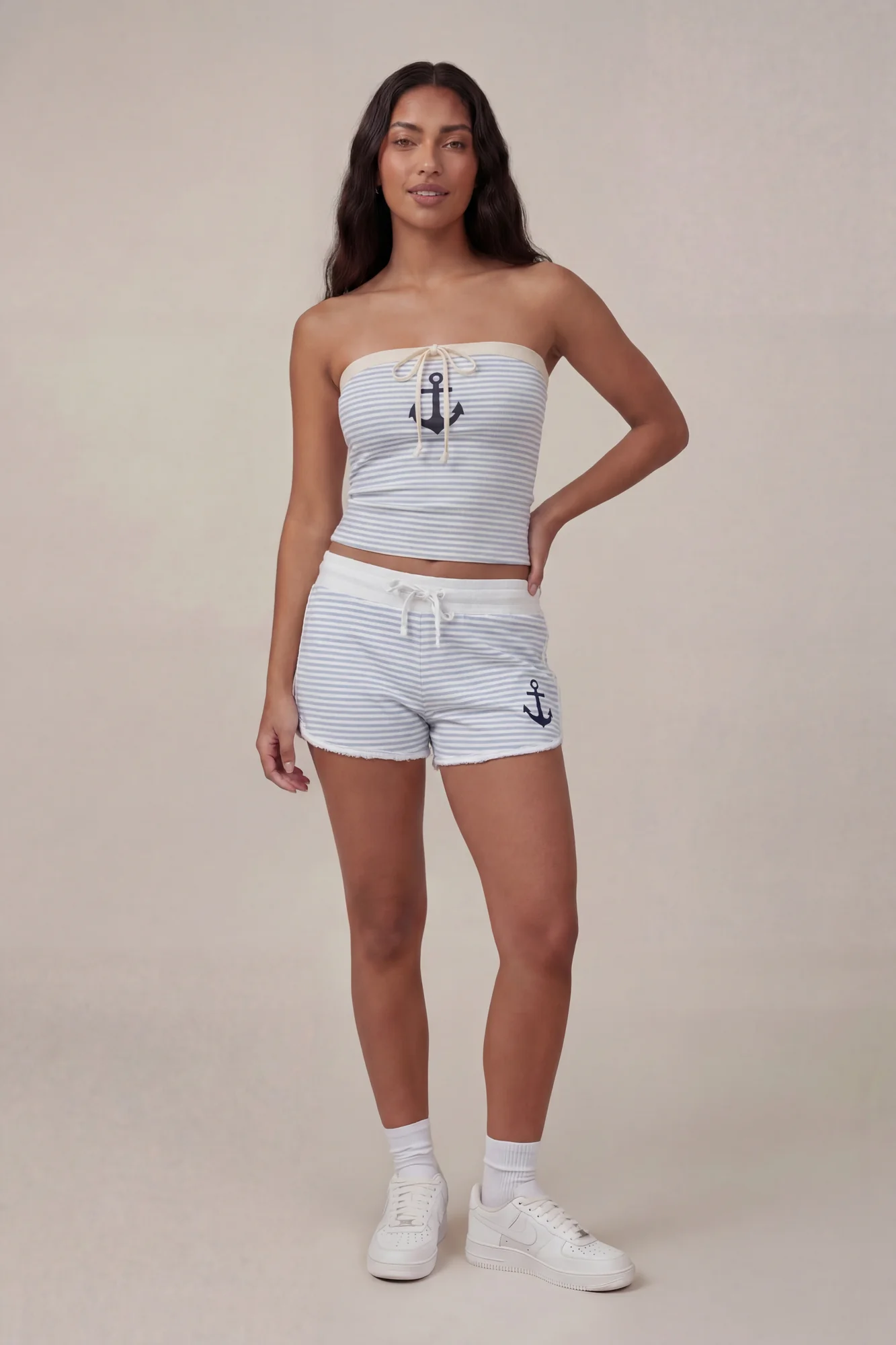 Graphic Drawstring Dolphin Short