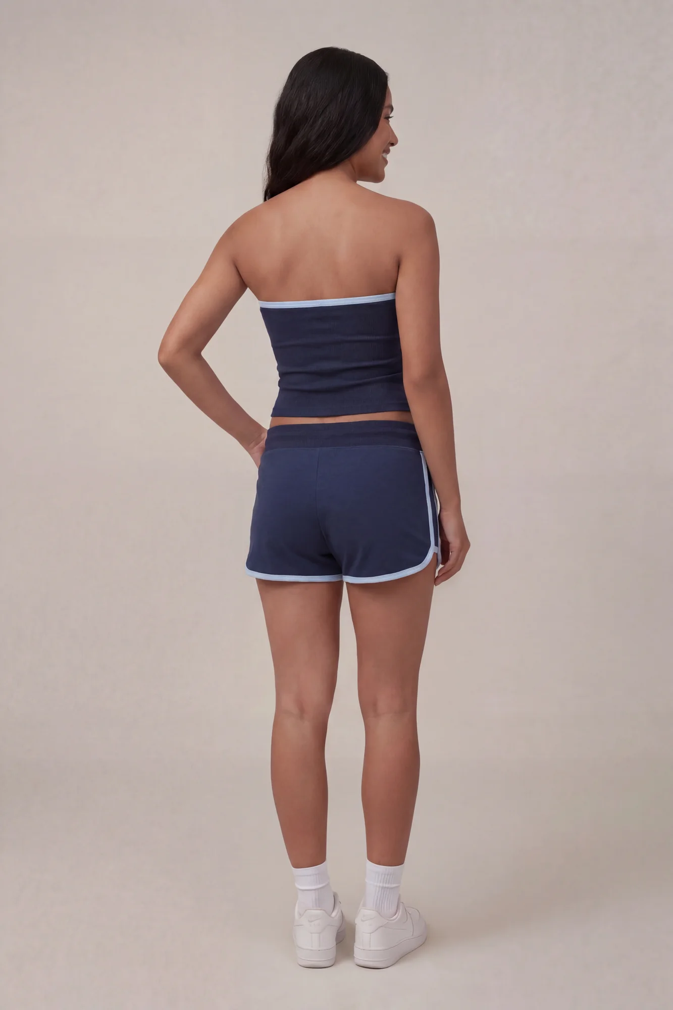 Graphic Drawstring Dolphin Short