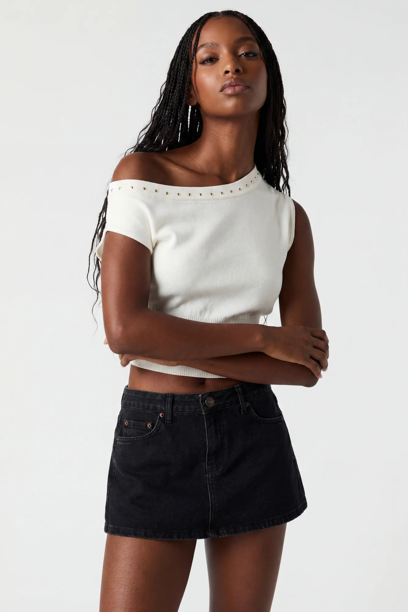 Denim Mini Skort
