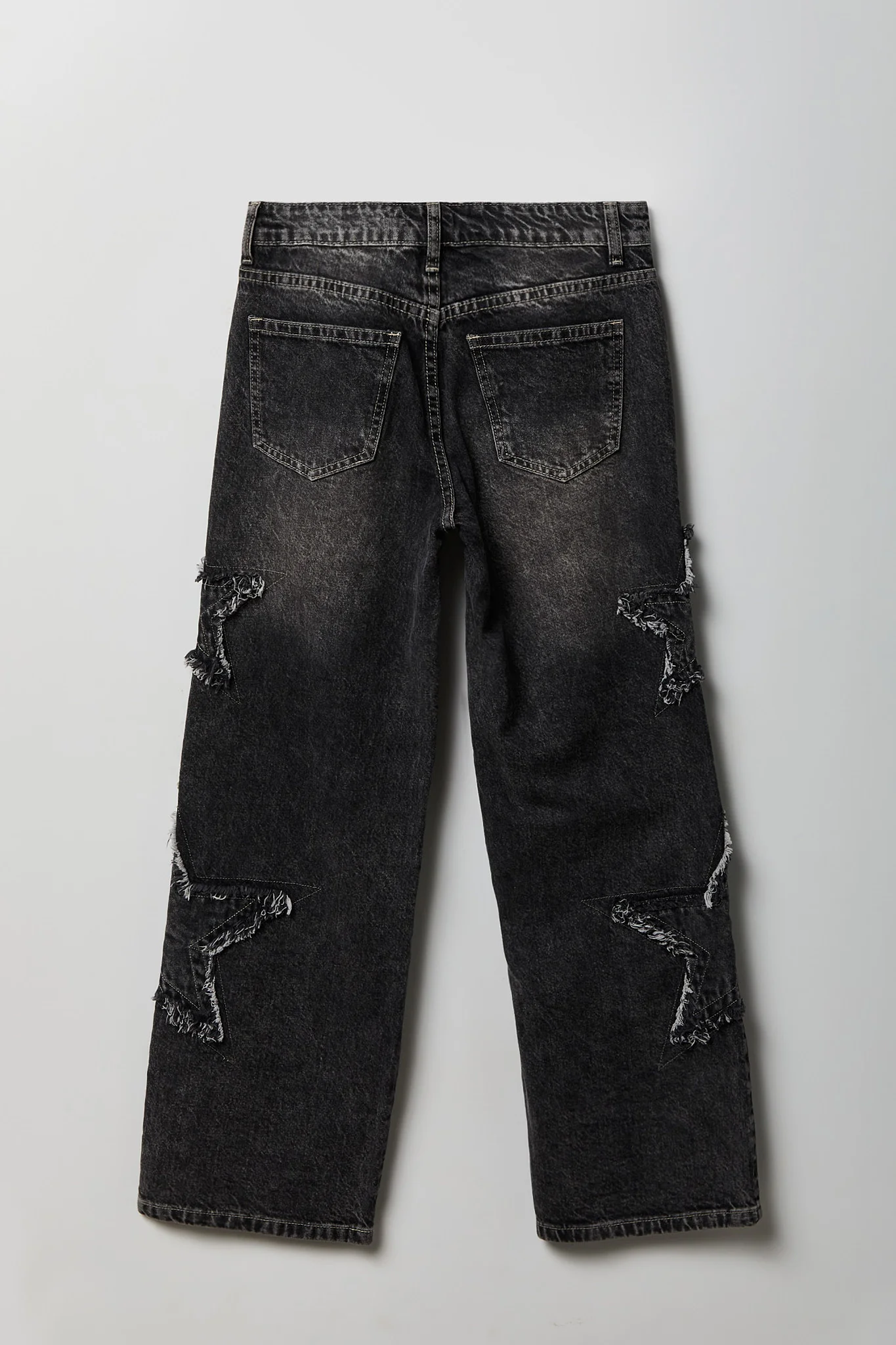 Low Rise Patch Baggy Denim Jean