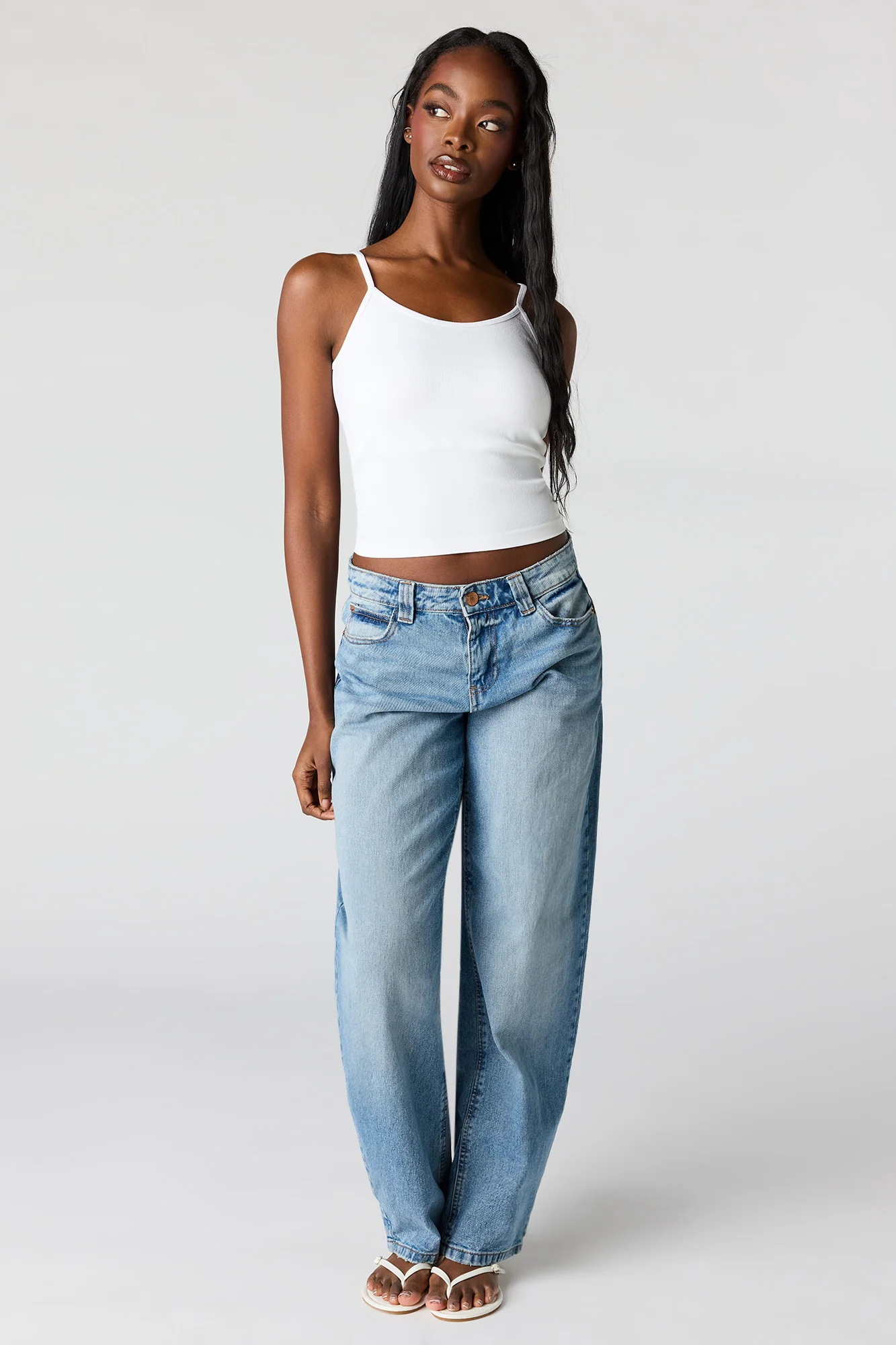 Braless Seamless Ribbed Scoop Neck Tank