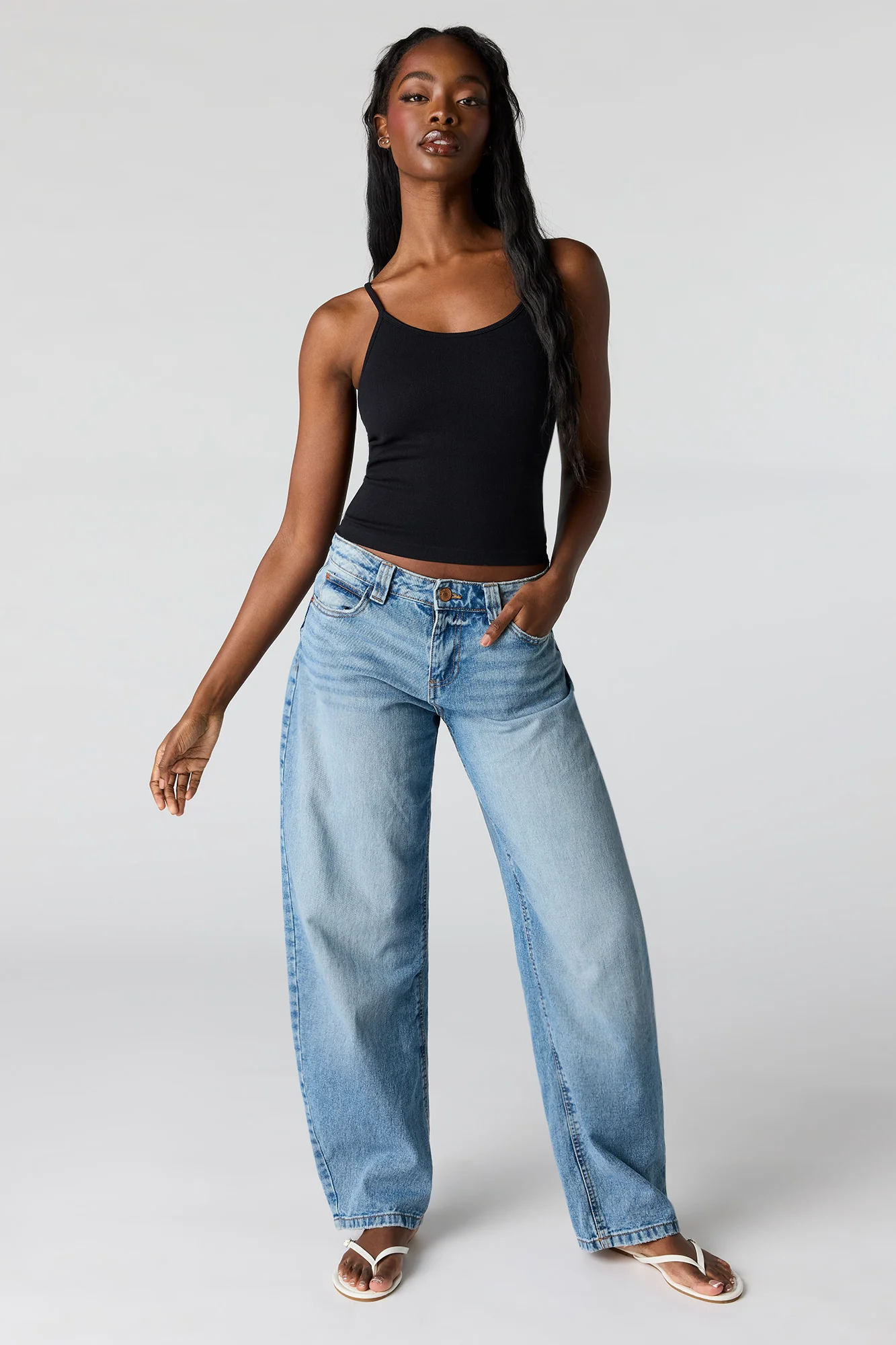 Braless Seamless Ribbed Scoop Neck Tank