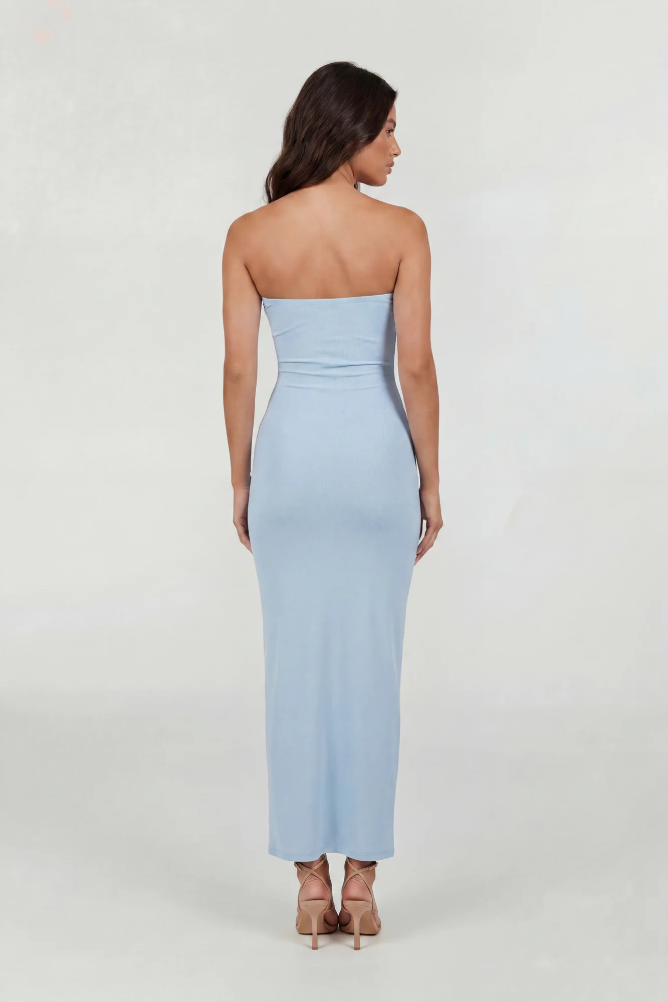 Seashell Cutout Strapless Maxi Dress