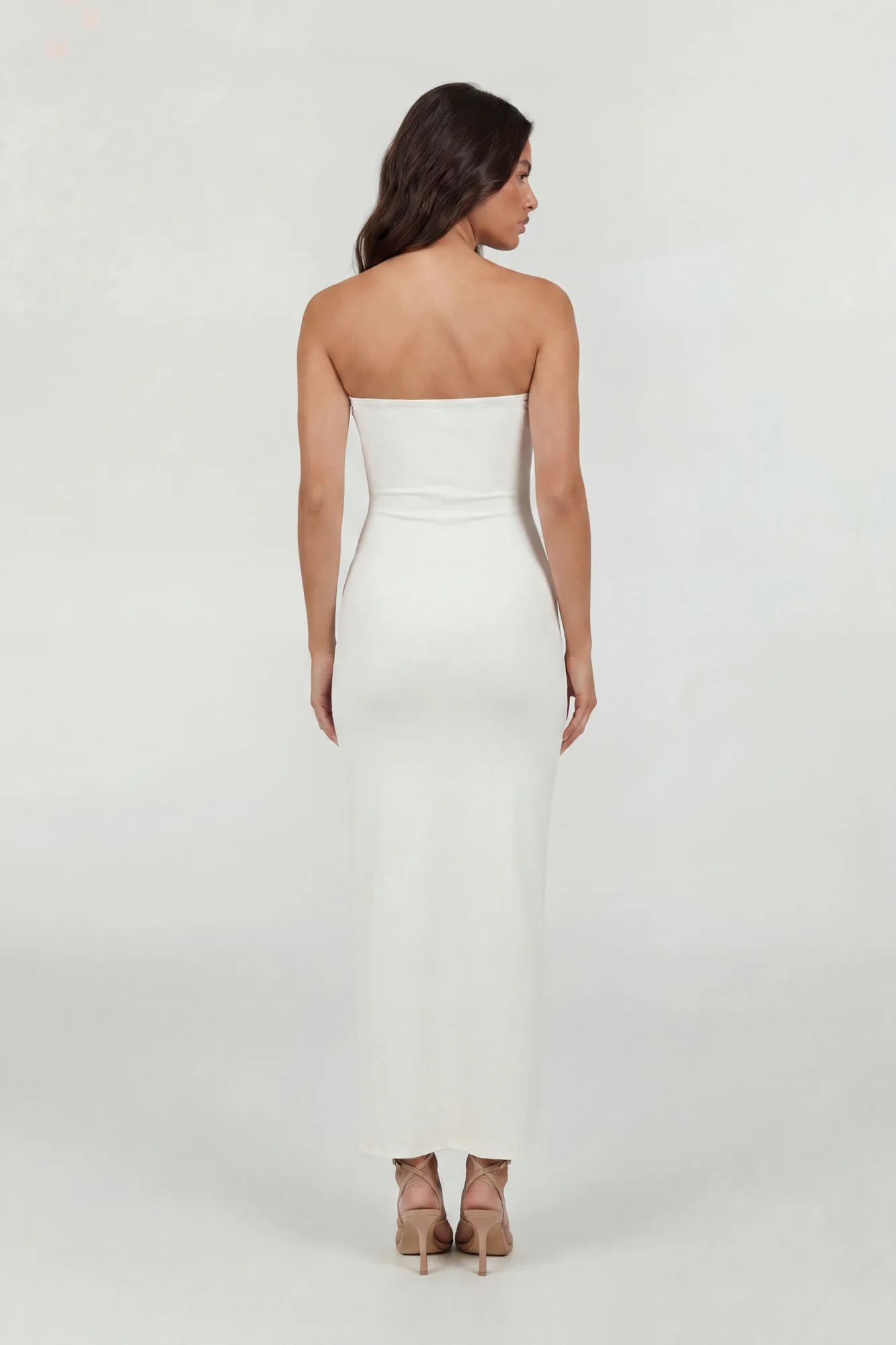 Seashell Cutout Strapless Maxi Dress