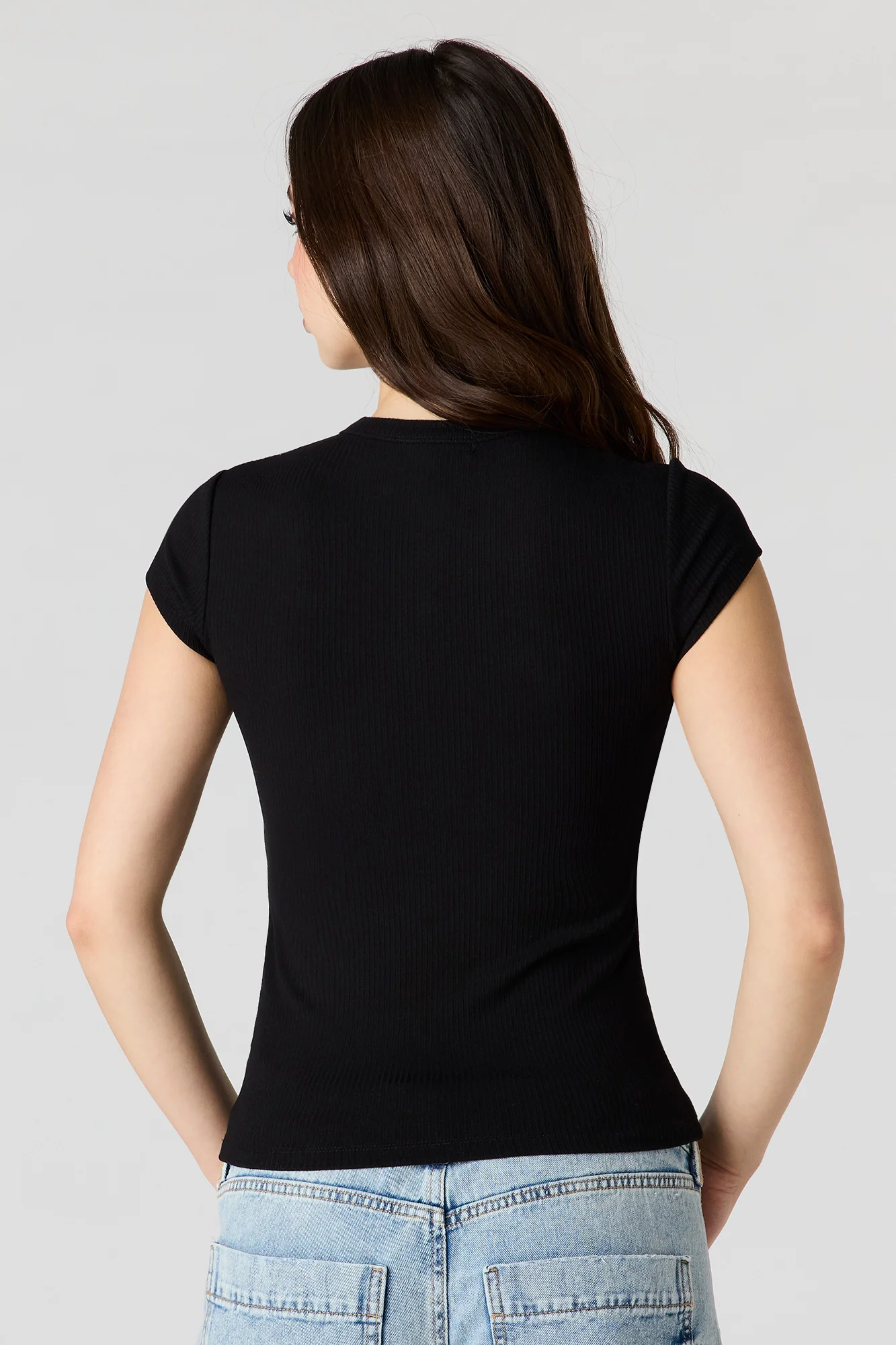 Ribbed Classic Henley Top