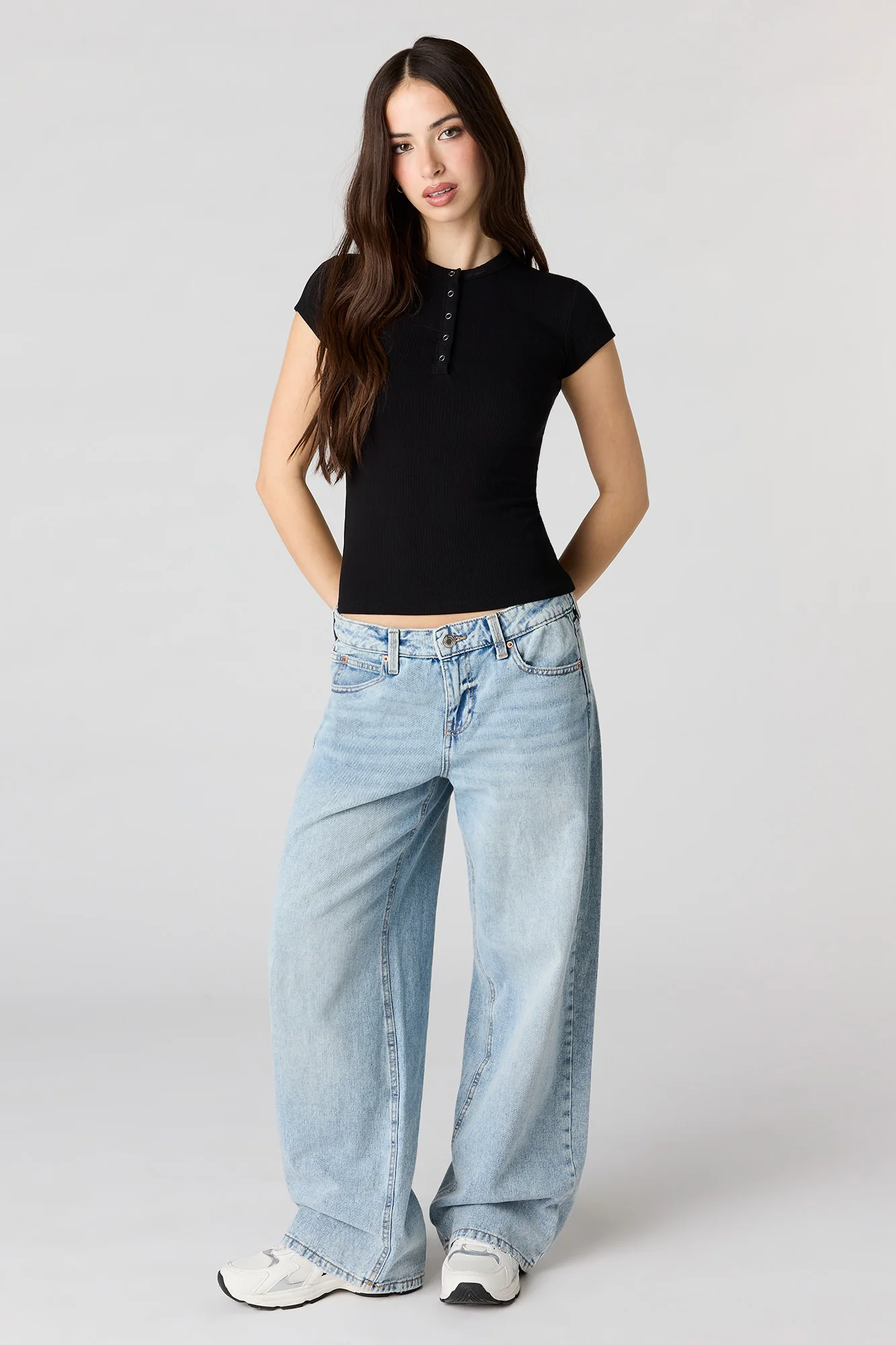 Ribbed Classic Henley Top