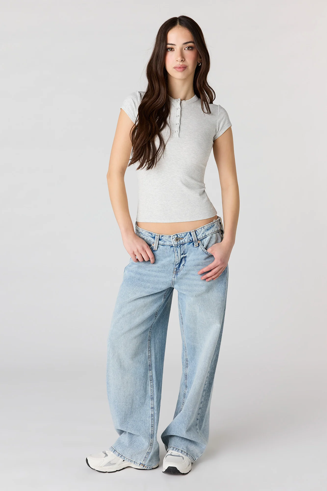 Ribbed Classic Henley Top