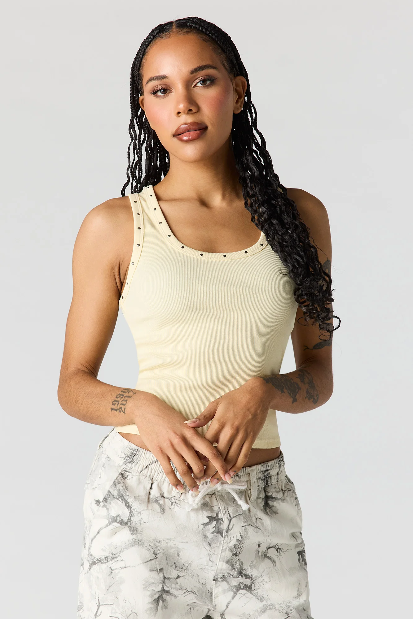Studded Ribbed Tank