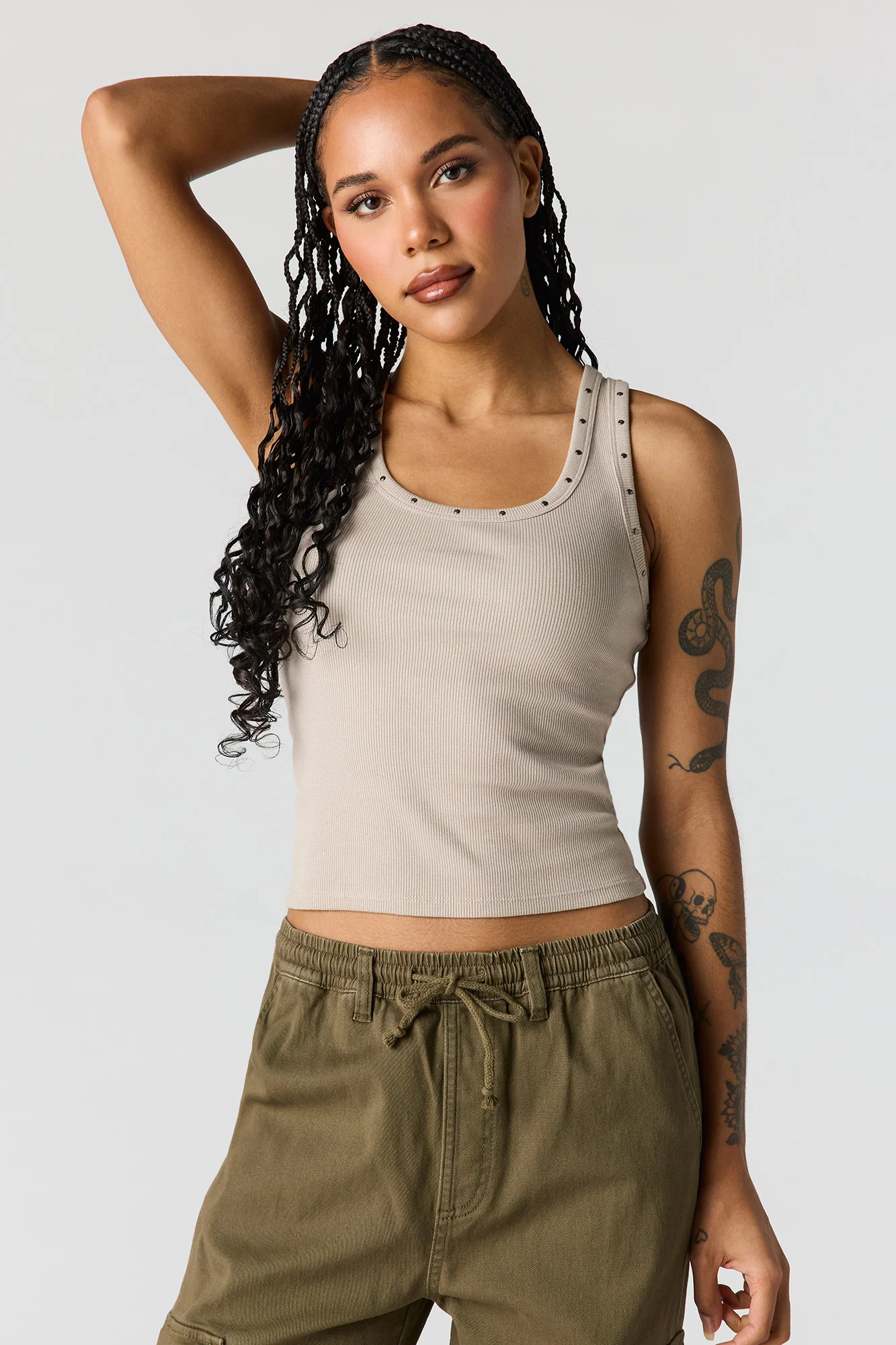 Studded Ribbed Tank