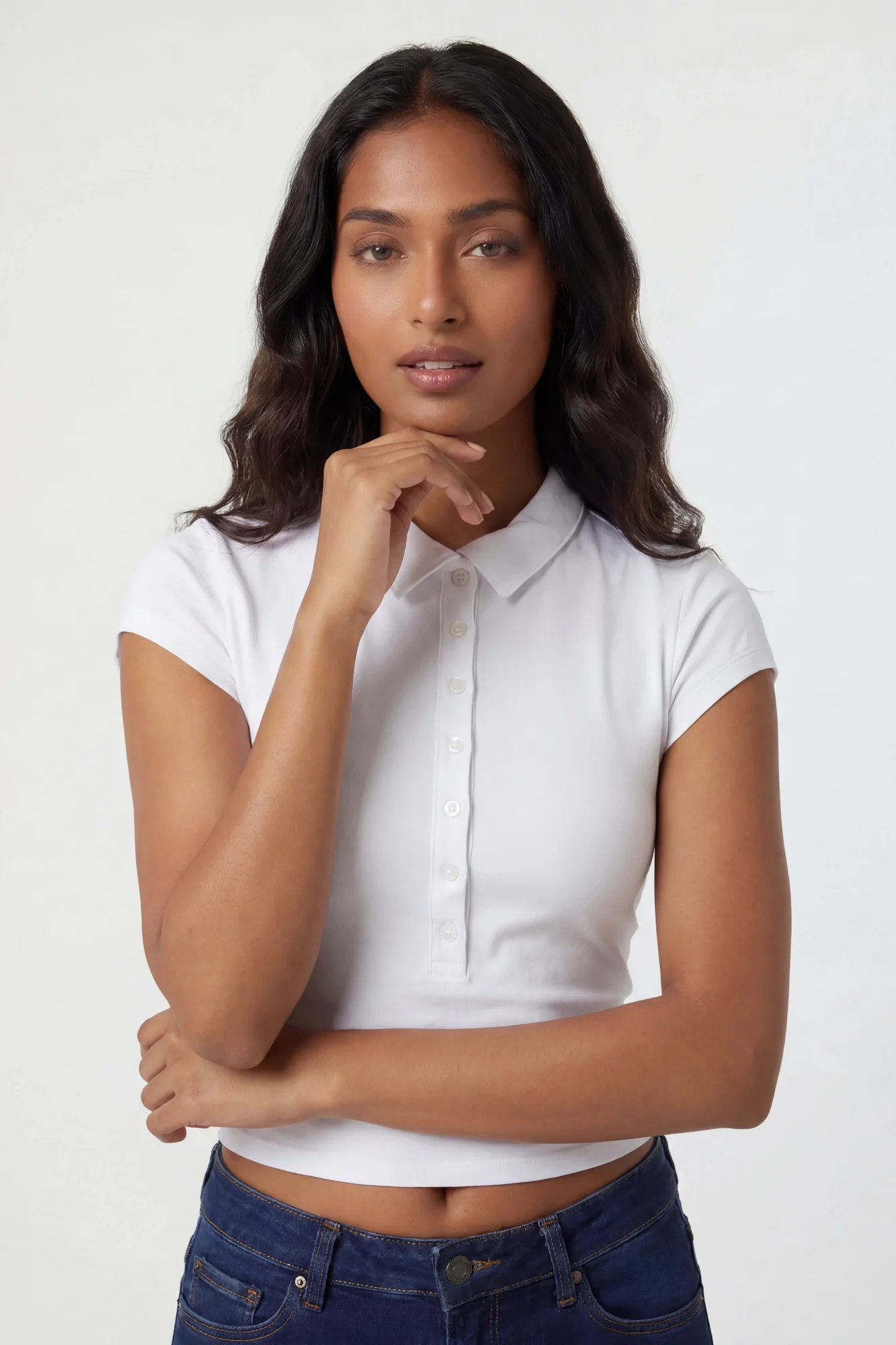Contour Button-Up Polo