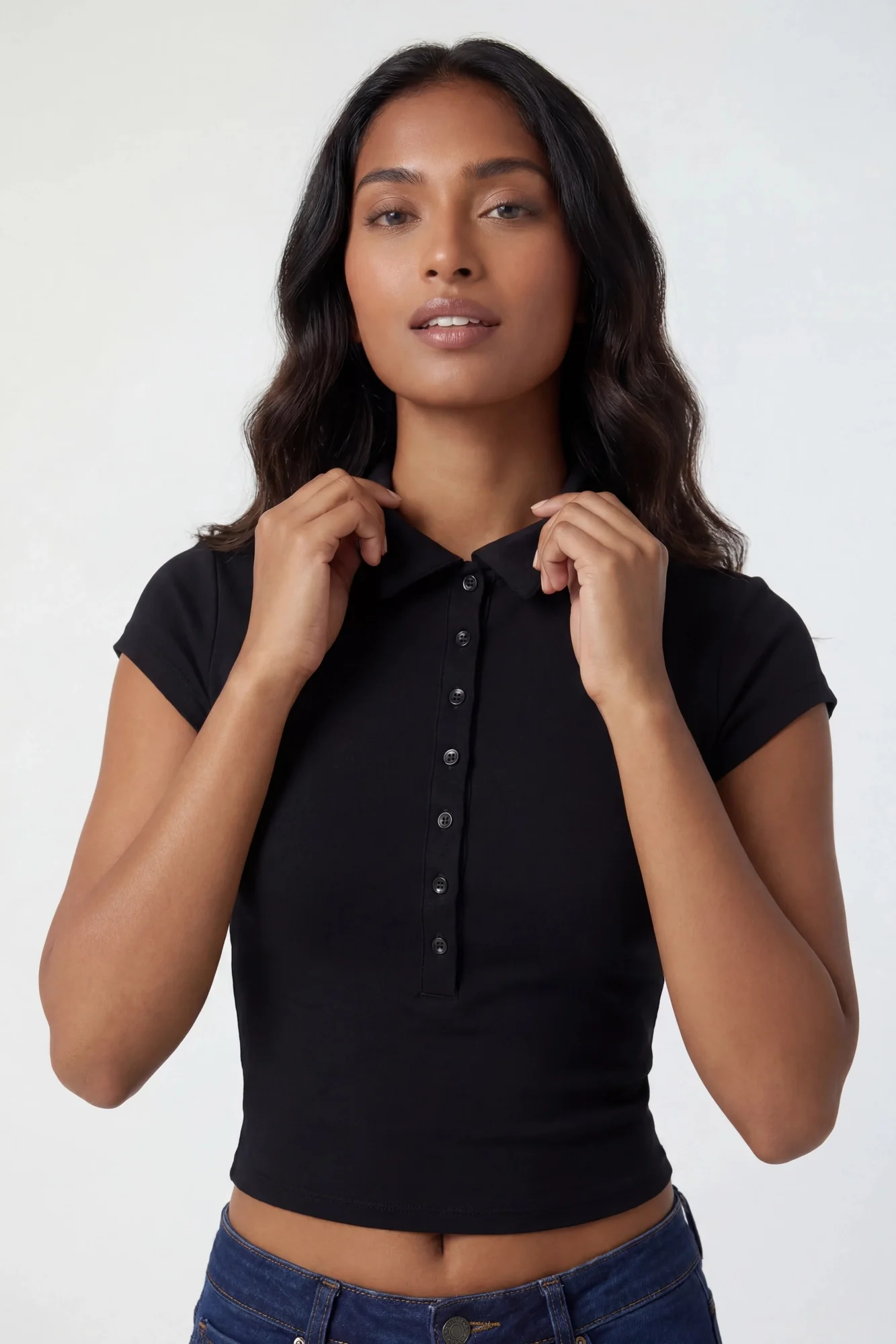 Contour Button-Up Polo