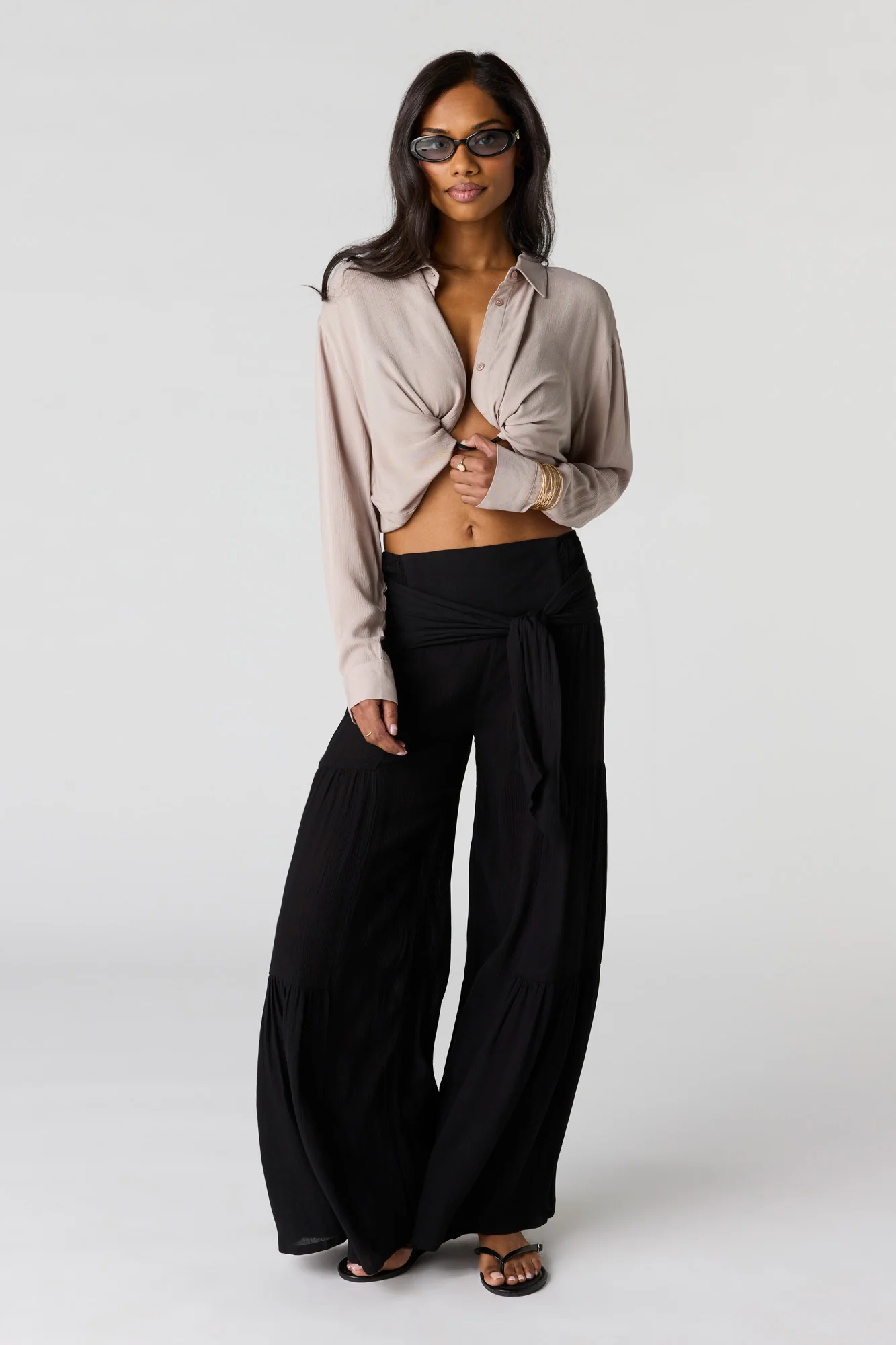 4322-tie-waist-tiered-palazzo-pant-4.webp Tie Waist Tiered Palazzo Pant