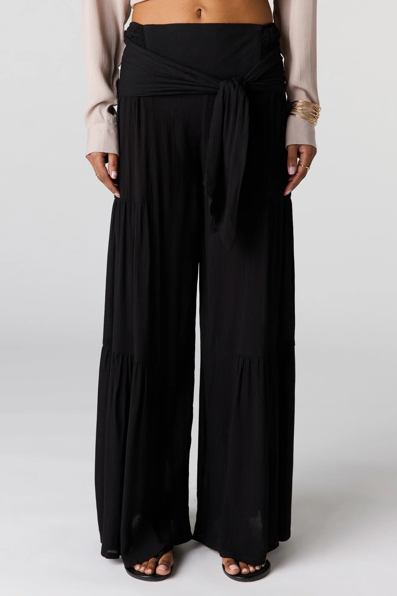 4322-tie-waist-tiered-palazzo-pant-5.webp Tie Waist Tiered Palazzo Pant