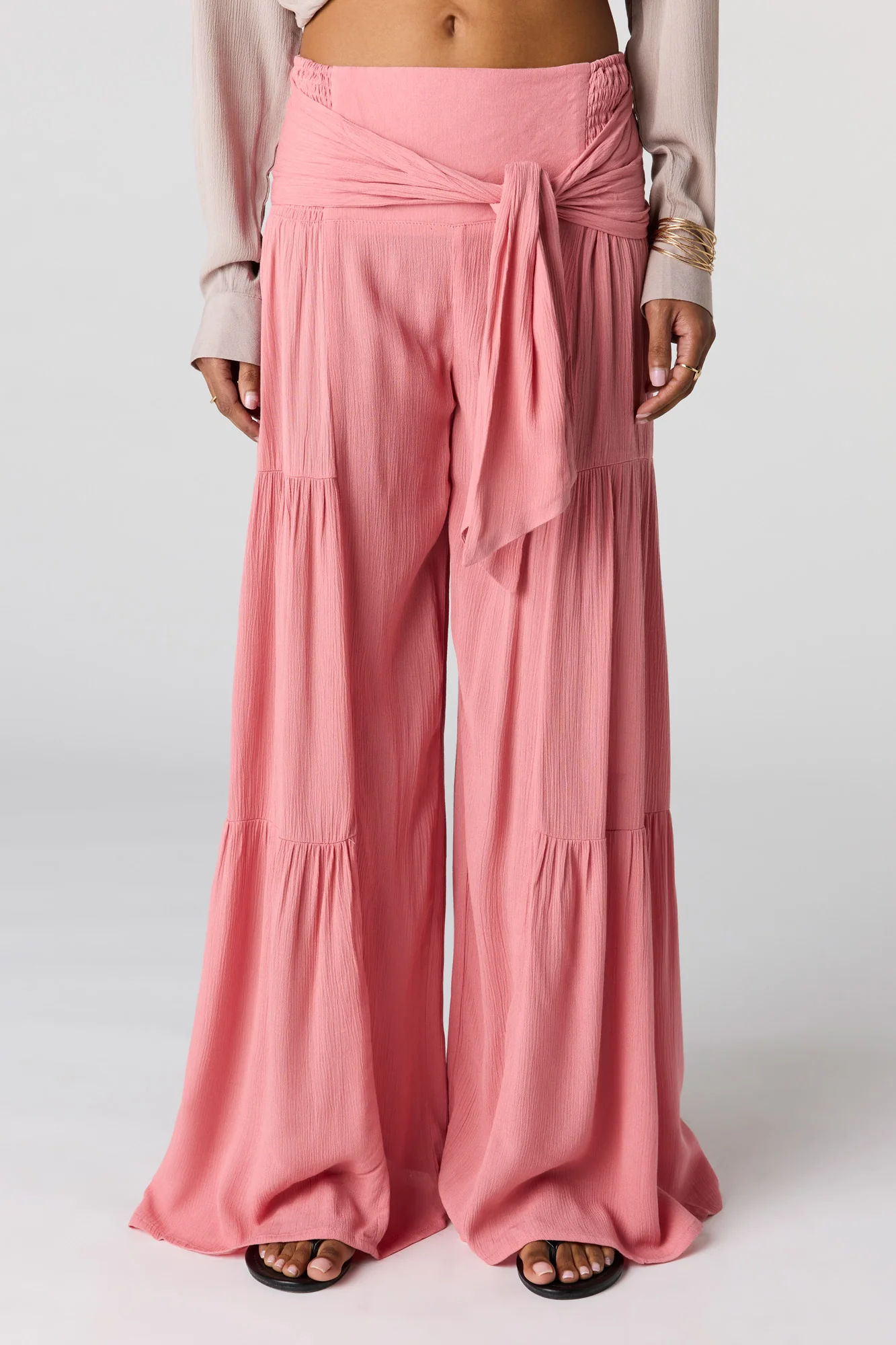 4322-tie-waist-tiered-palazzo-pant-7.webp Tie Waist Tiered Palazzo Pant
