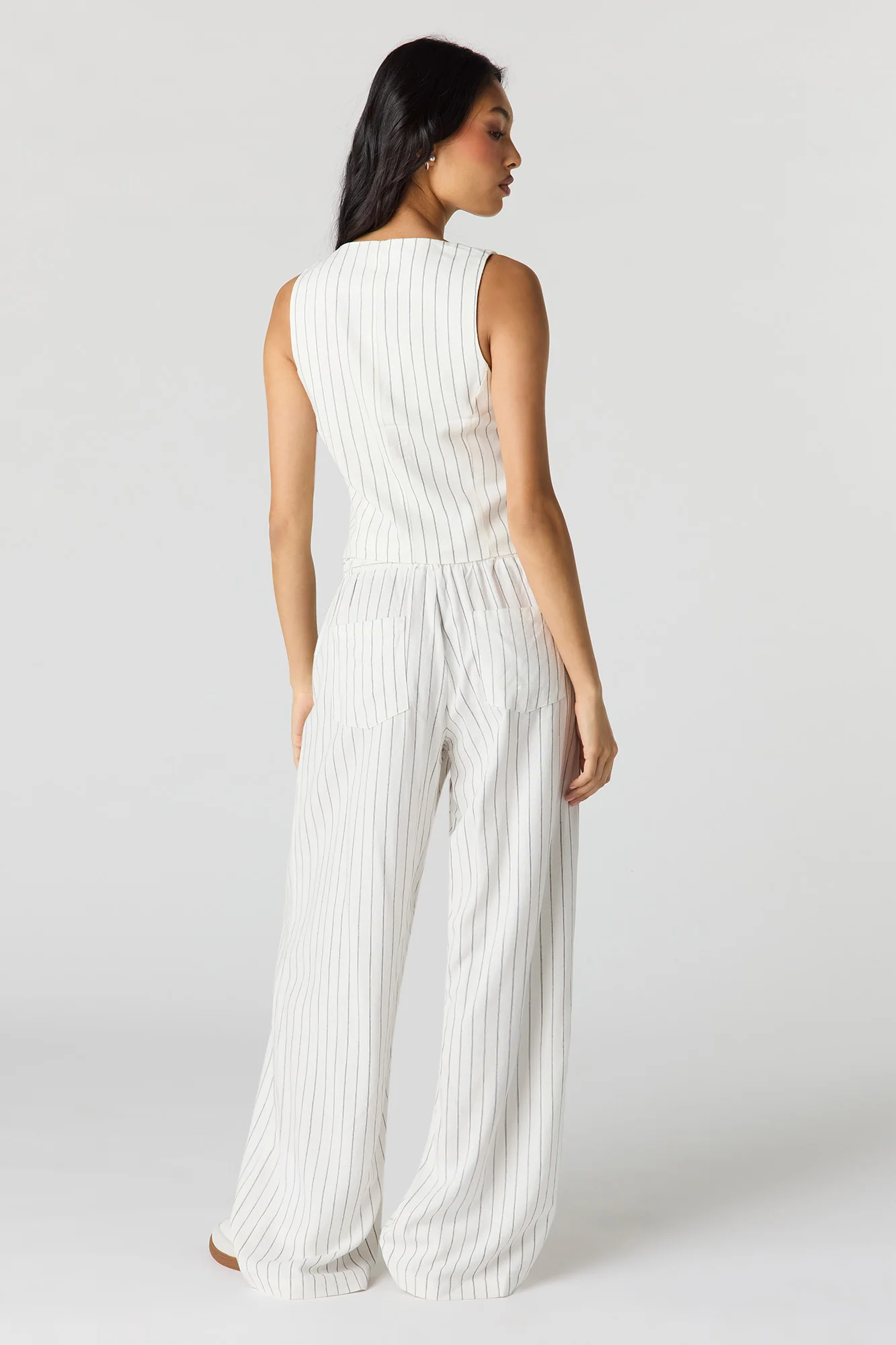 Linen-Blend Drawstring Trouser