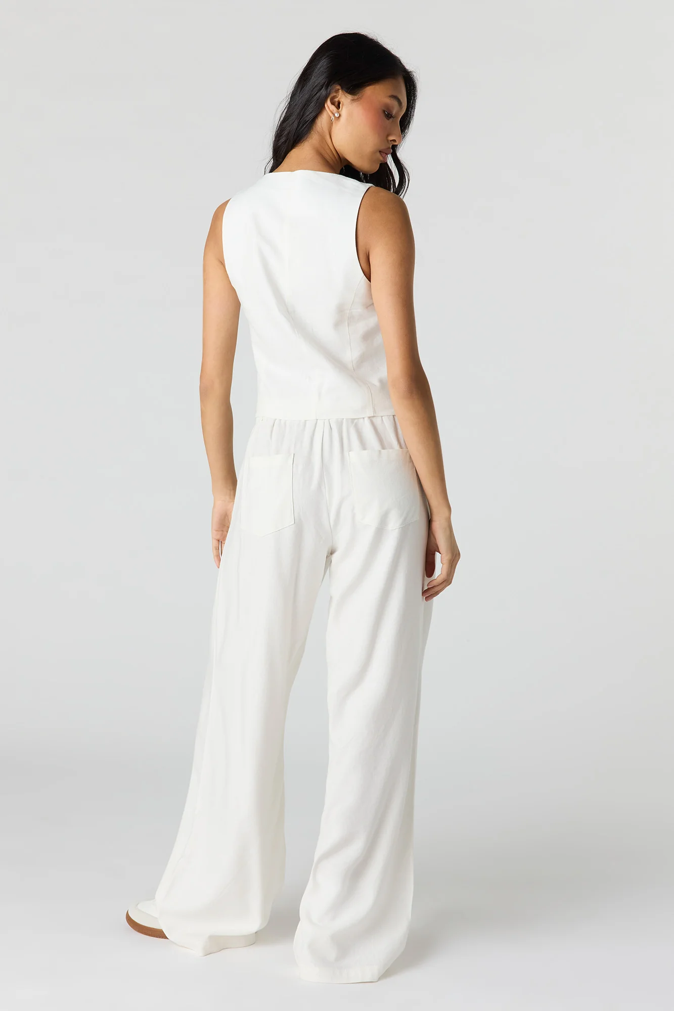 Linen-Blend Drawstring Trouser