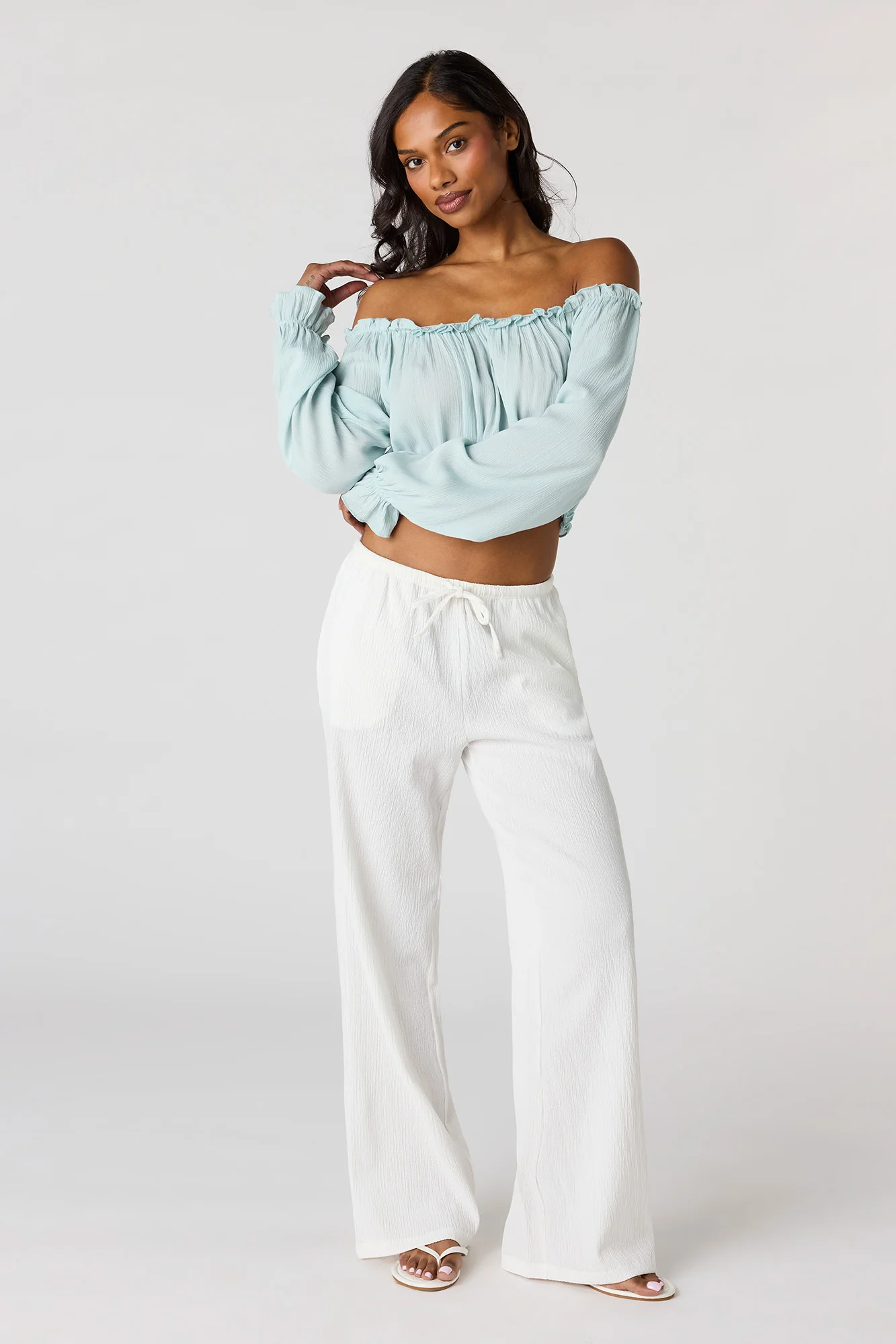 4916-textured-flowy-drawstring-dress-pant-10.webp Textured Flowy Drawstring Dress Pant