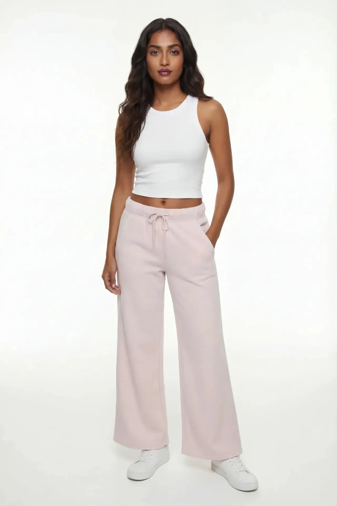 Fleece Wide Leg Sweatpant