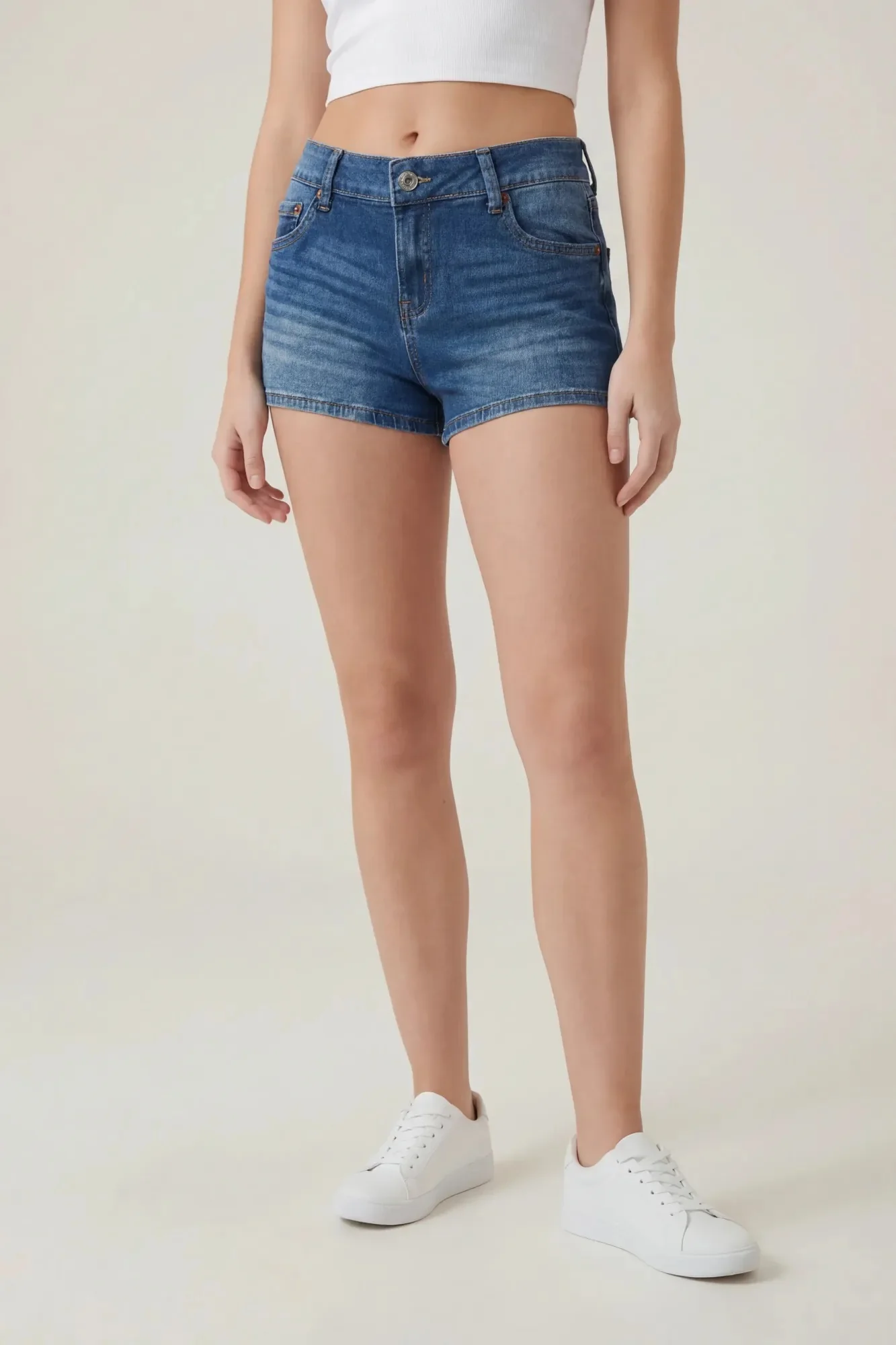 5223-stretch-mid-rise-push-up-medium-denim-short-3.webp Stretch Mid Rise Push Up Medium Denim Short