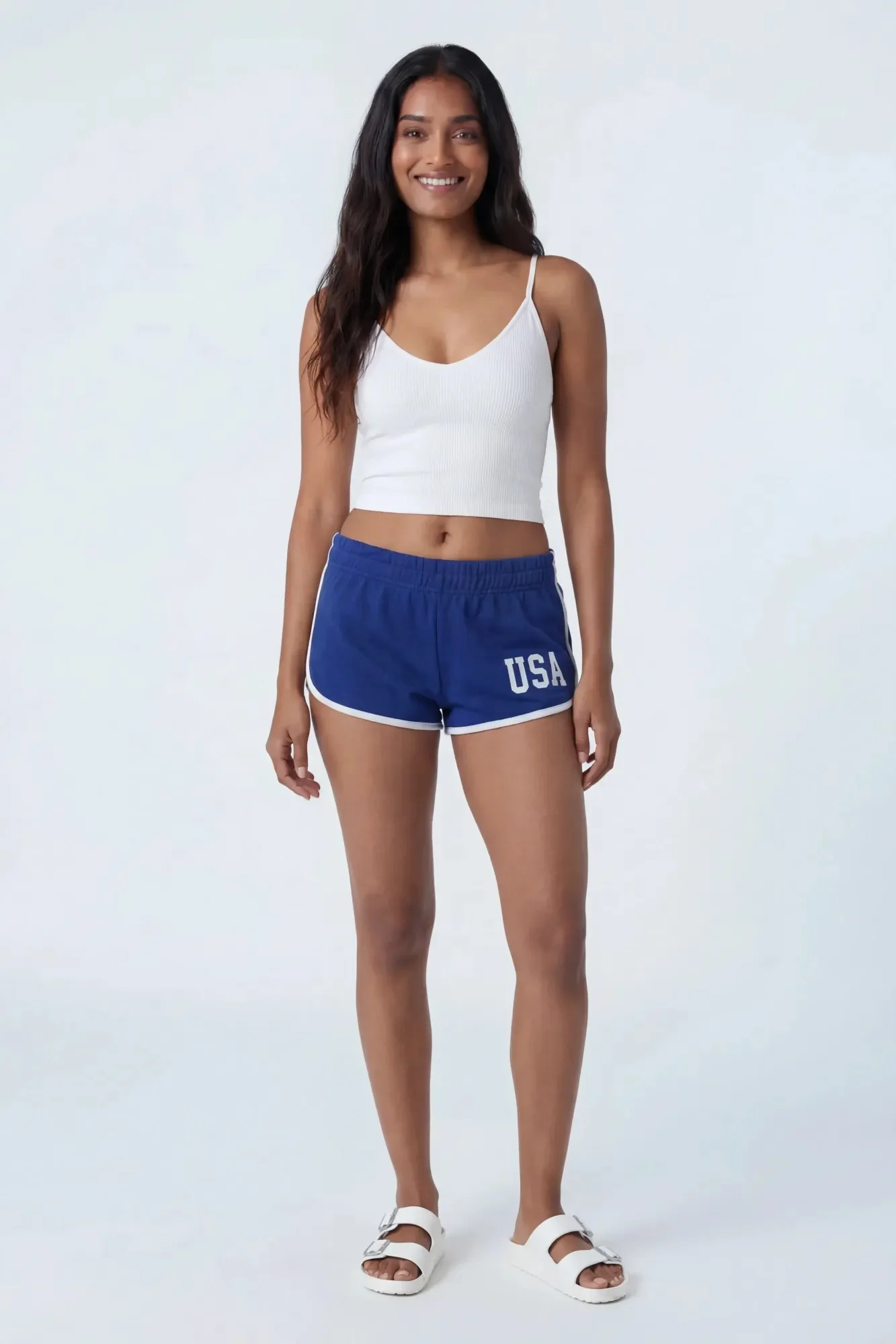 USA Graphic Fleece Dolphin Short