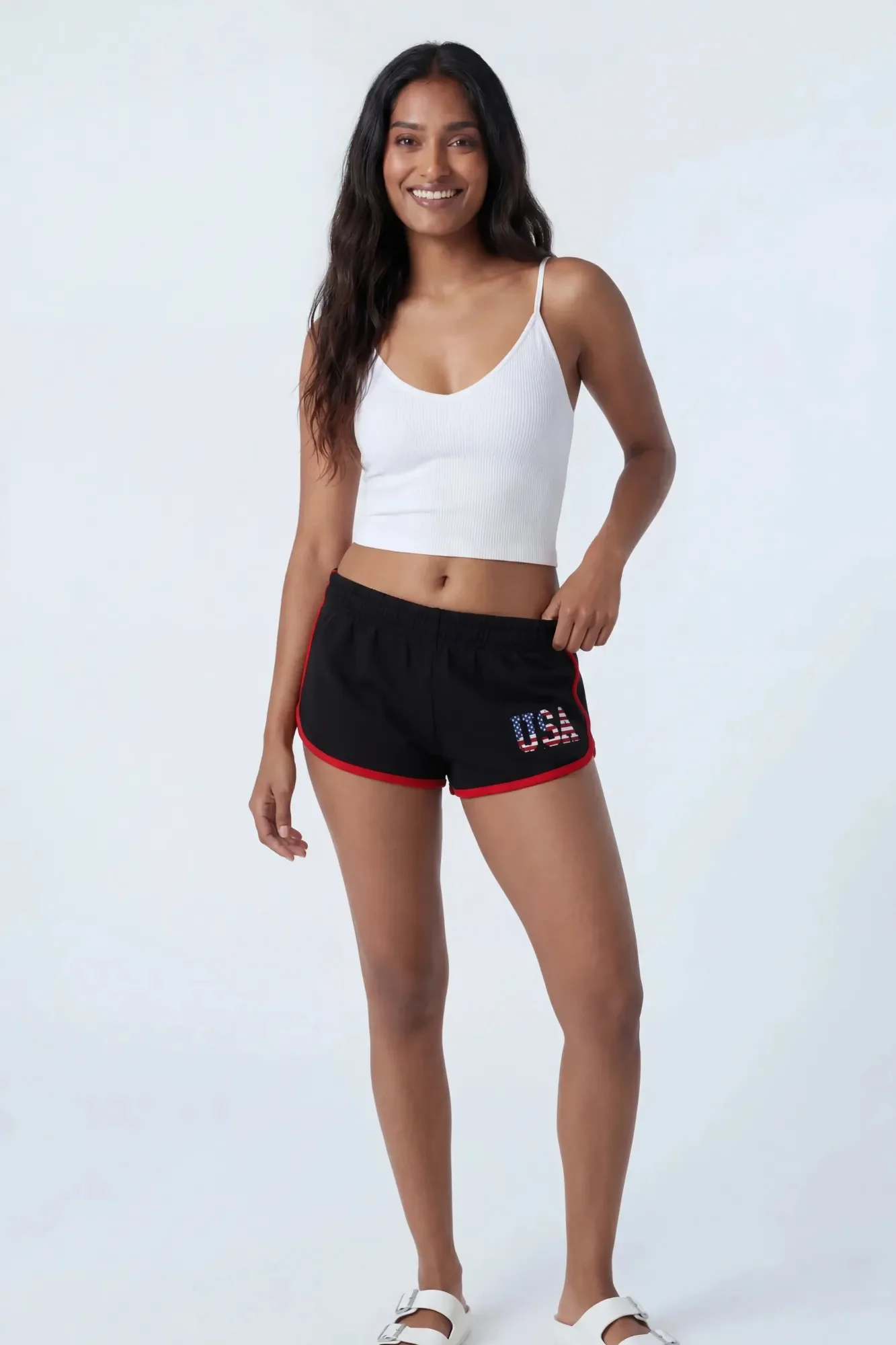 USA Graphic Fleece Dolphin Short