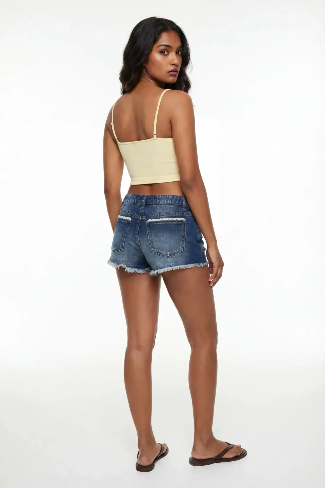 5640-lace-trim-denim-short-2.webp Lace Trim Denim Short