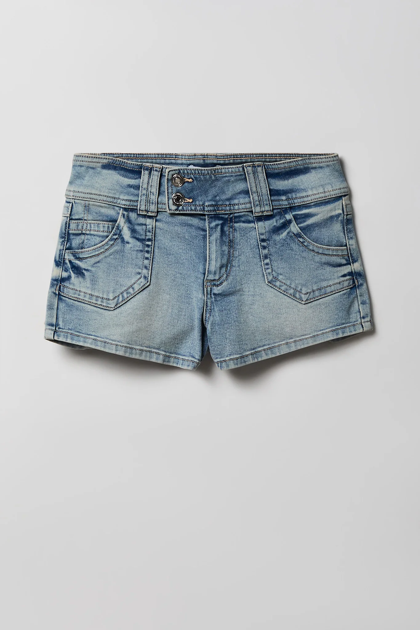 Low Rise Micro Denim Short